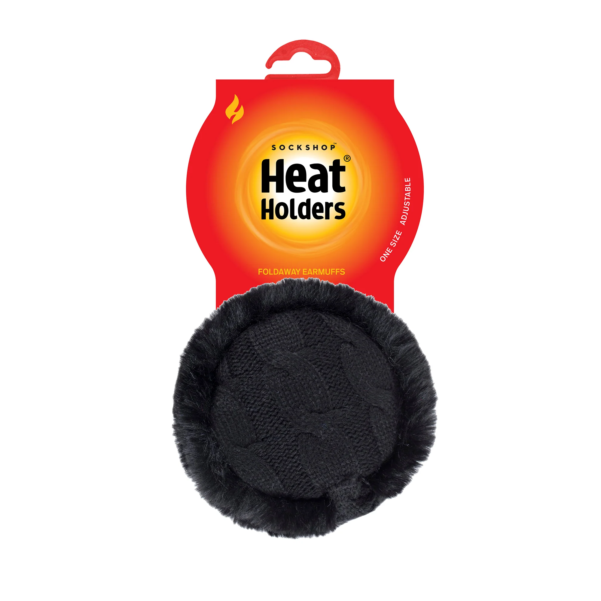 Ladies Adjustable Folding Earmuffs - Black - Image 4