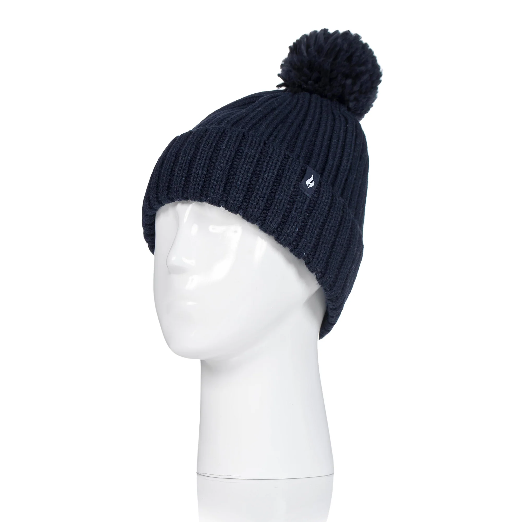 Ladies Arden Pom Pom Hat - Navy - Image 2