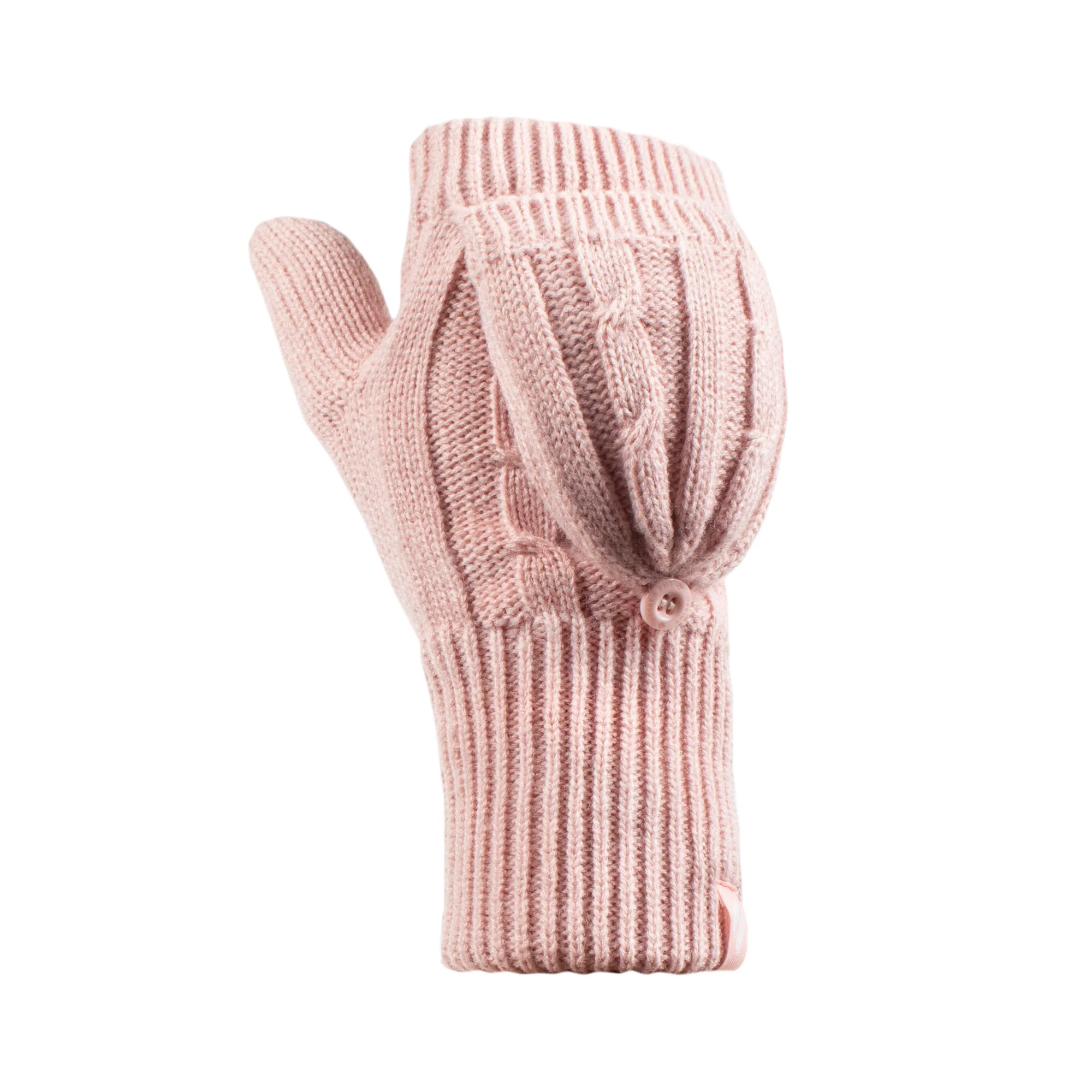 Ladies Ash Converter Mittens - Dusky Pink - Image 2