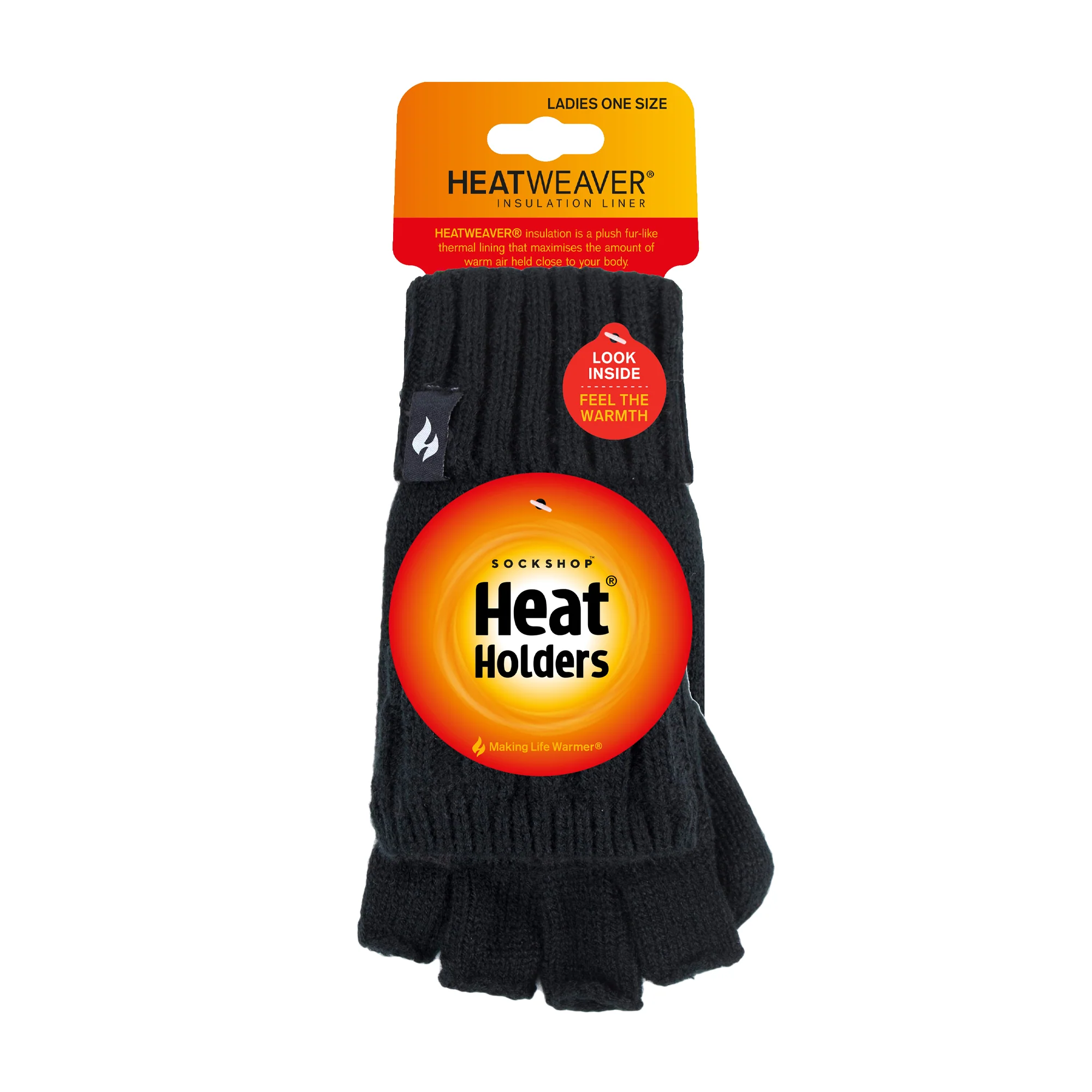 Ladies Thermal Converter Mittens - Black - Image 3