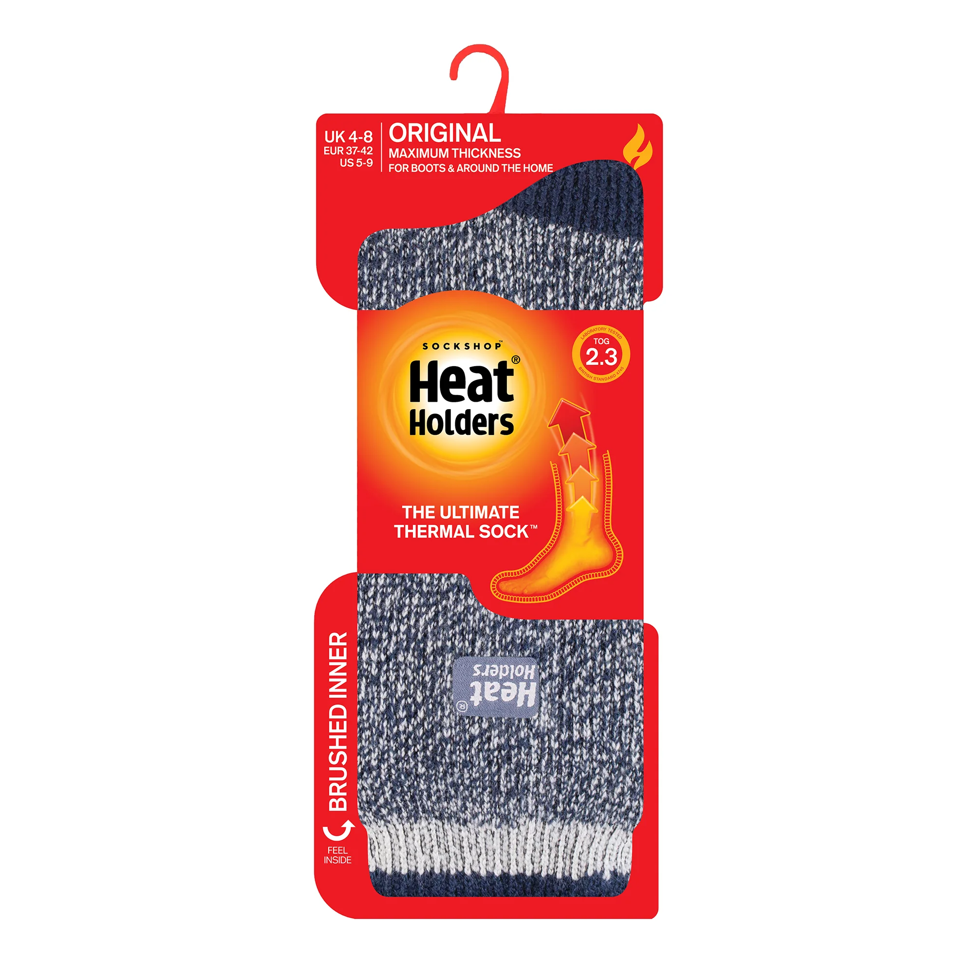 Ladies Original Caldbeck Twist Socks - Navy & Wisteria - Image 3