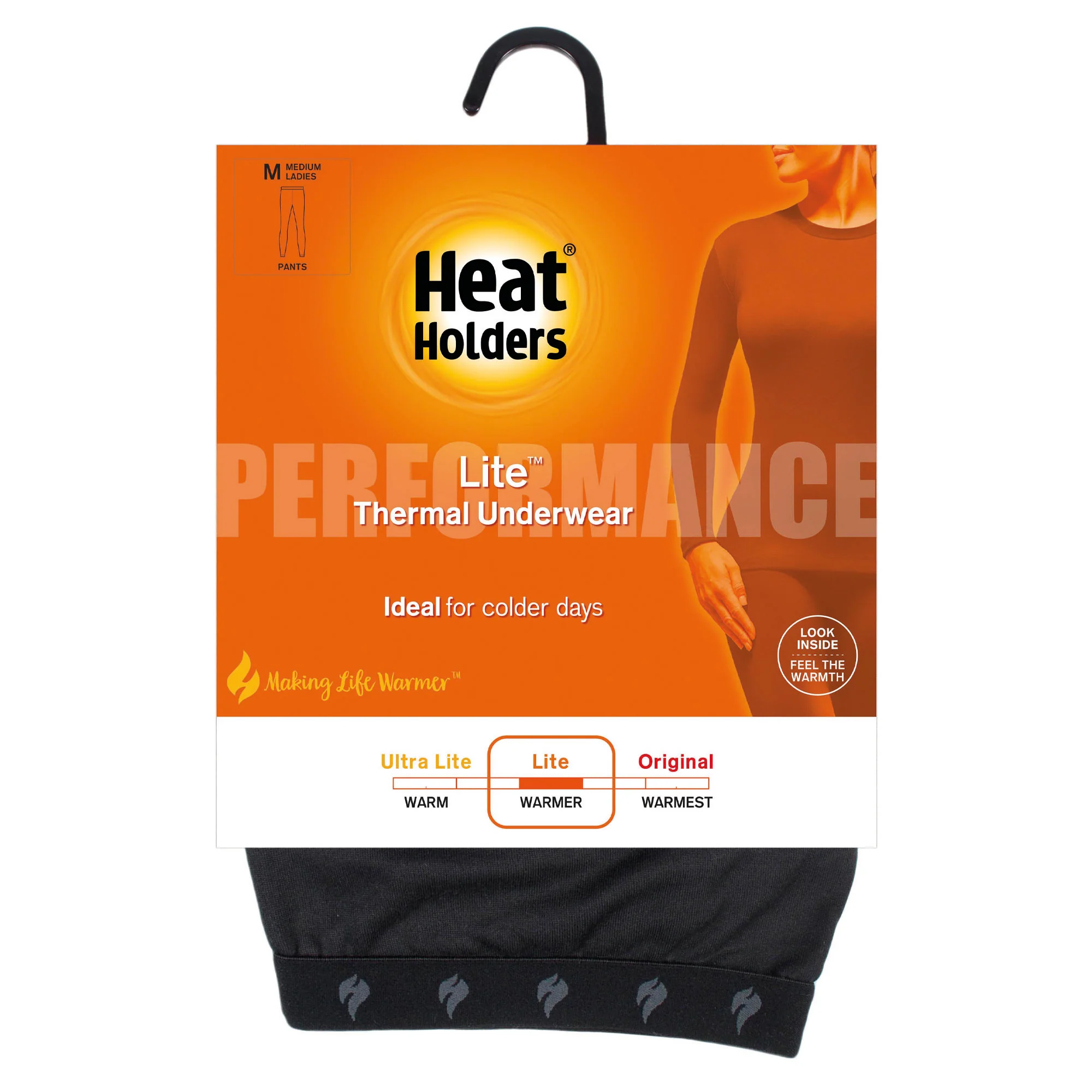 Ladies Lite Thermal Underwear Bottoms - Black - Image 2