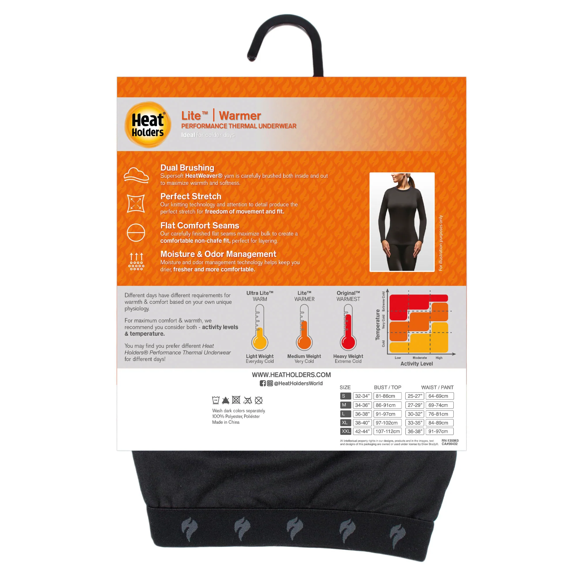 Ladies Lite Thermal Underwear Bottoms - Black - Image 3
