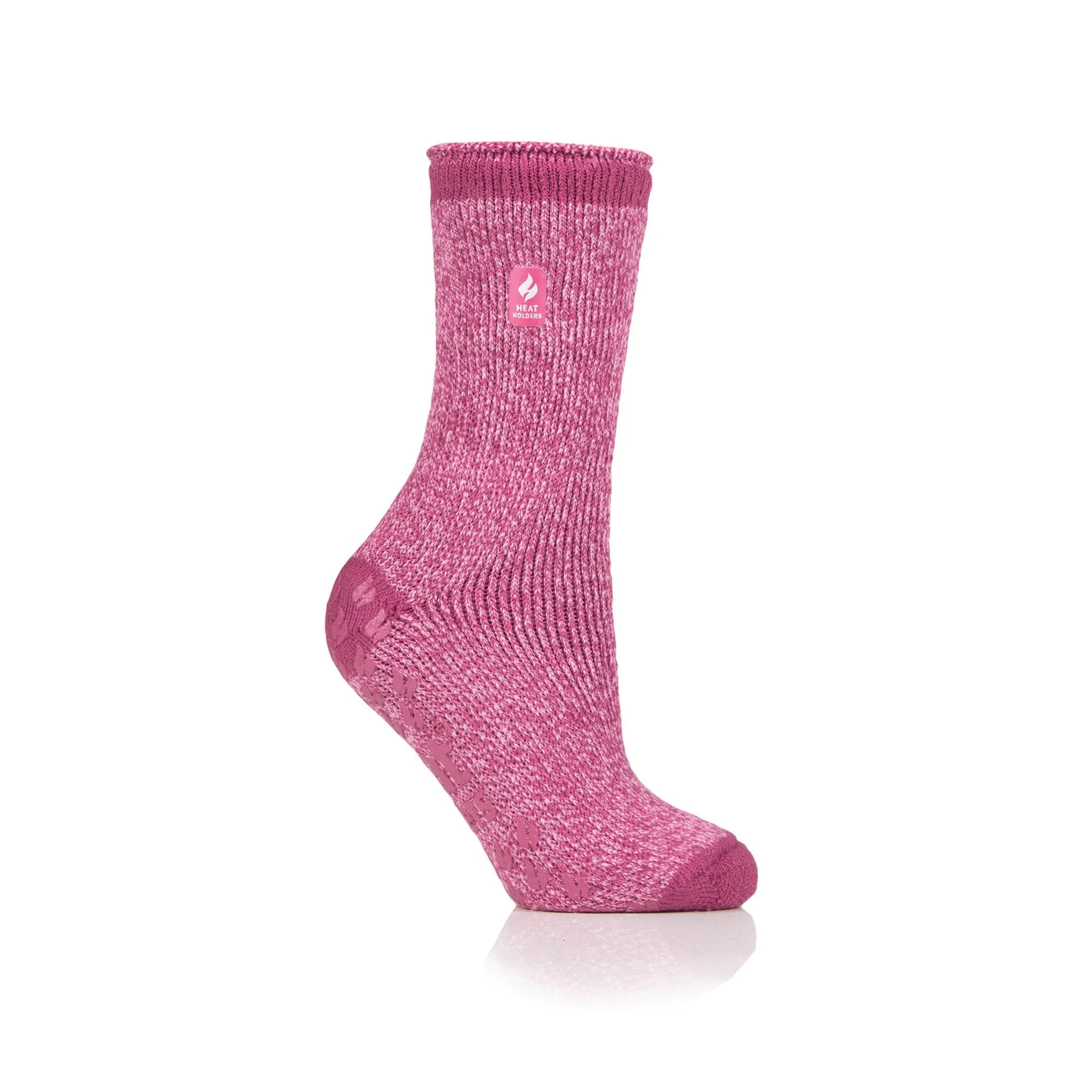 Ladies Original Florence Slipper Socks - Muted Pink - Image 2