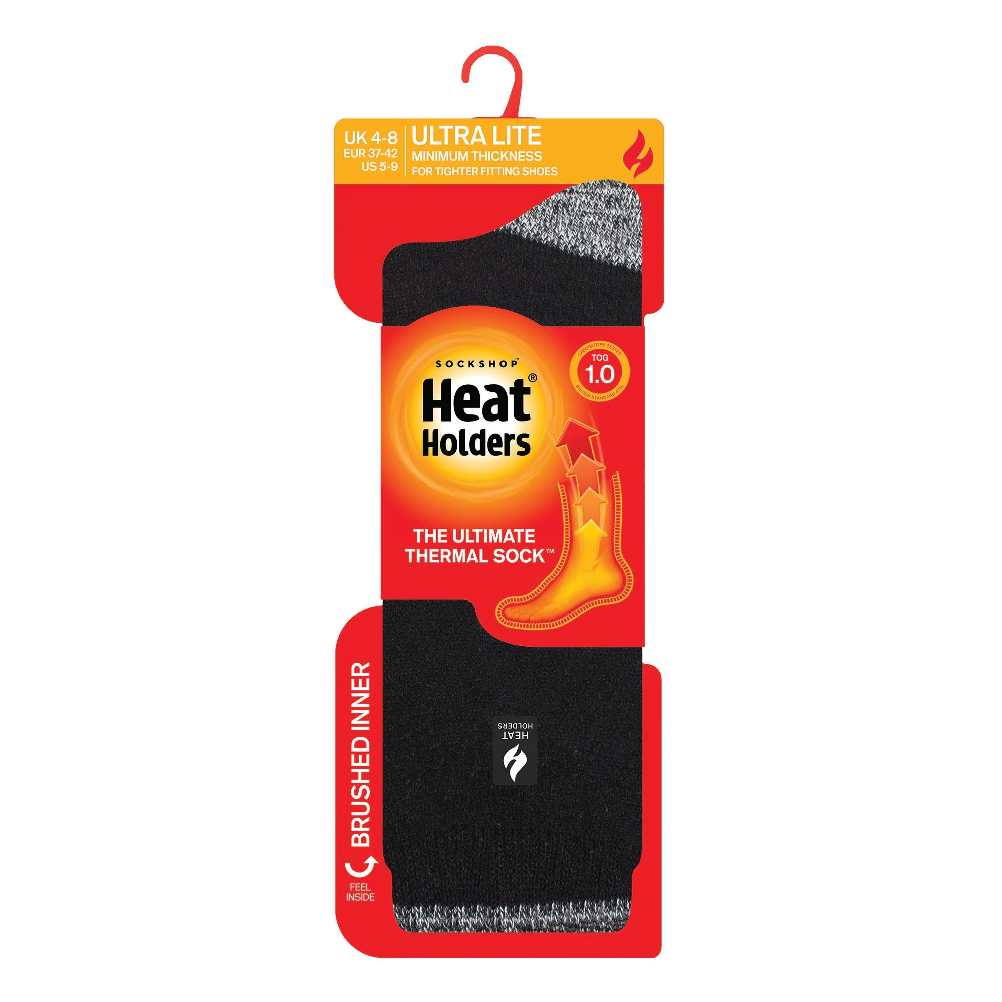 Ladies Ultra Lite Oia Heel & Toe Socks - Black & White - Image 3