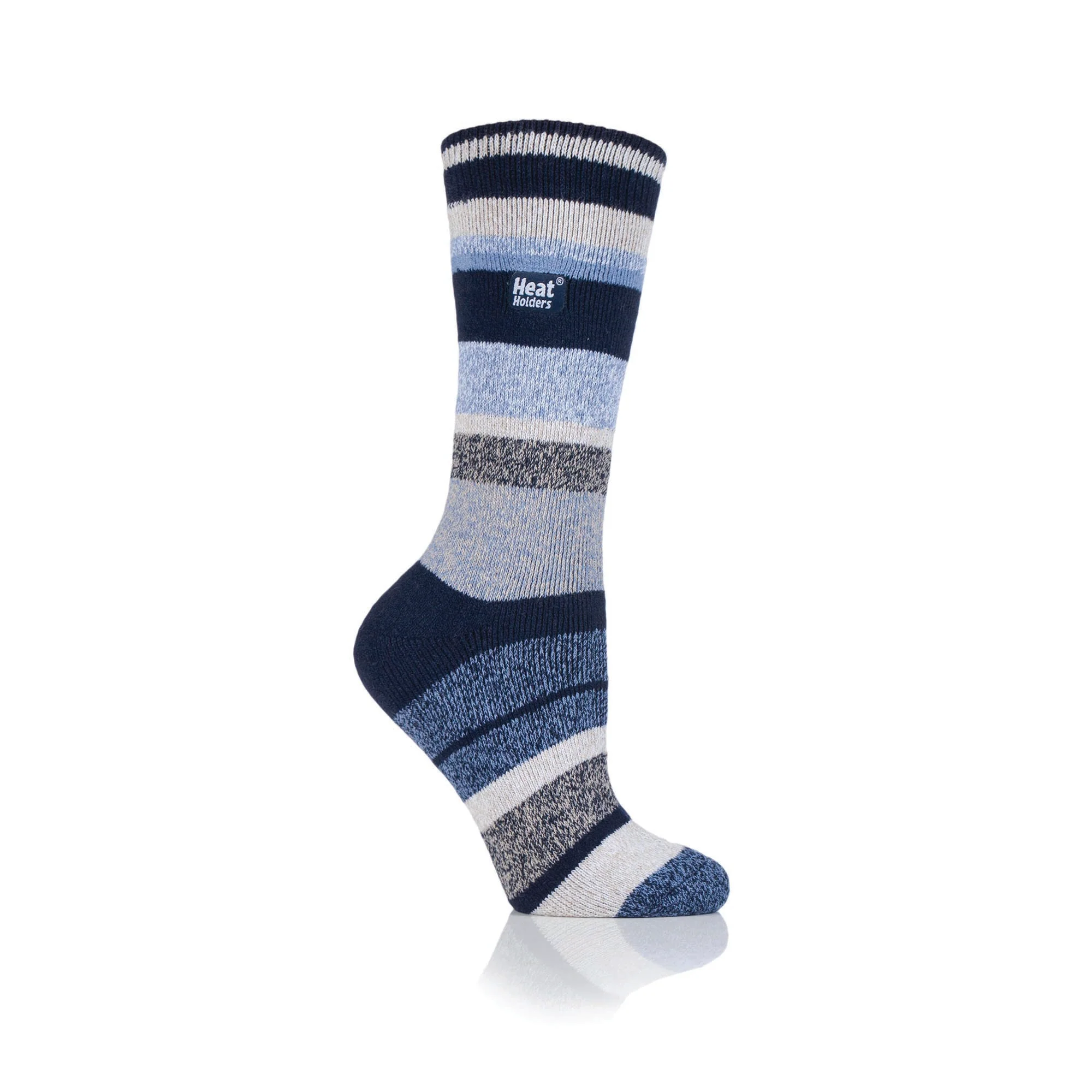 Ladies Lite Jacquard Stripe Socks - Brookside - Image 2
