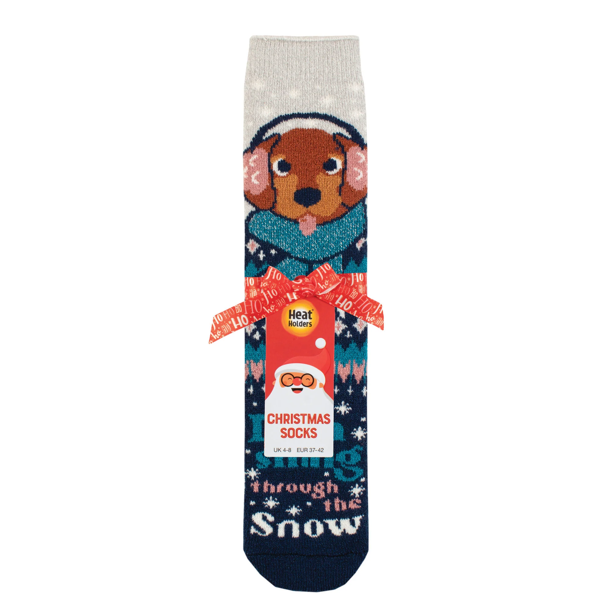 Ladies Lite Christmas Socks - Dachshing Through The Snow - Image 5