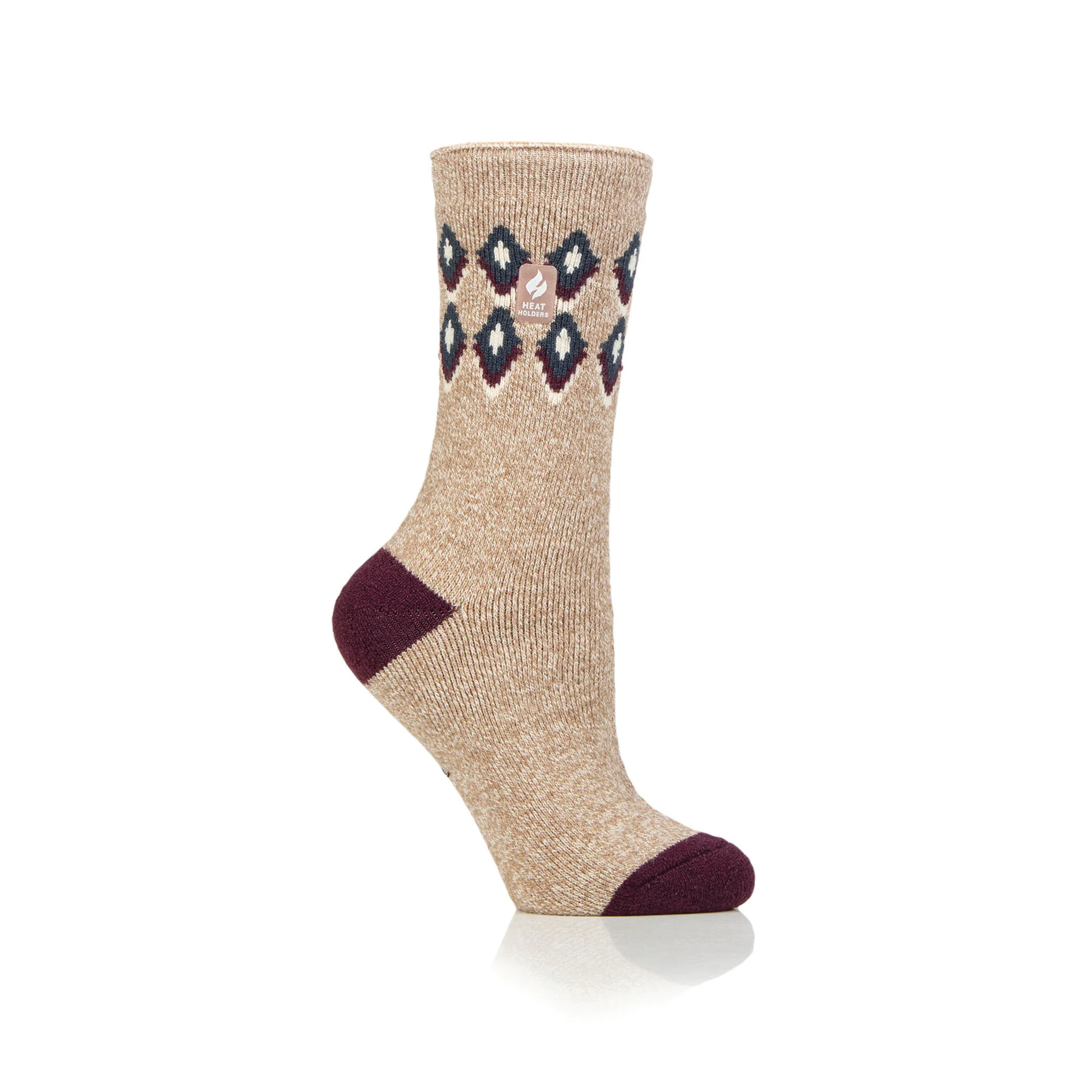 Ladies Lite Lourdale Socks - Oatmeal - Image 2