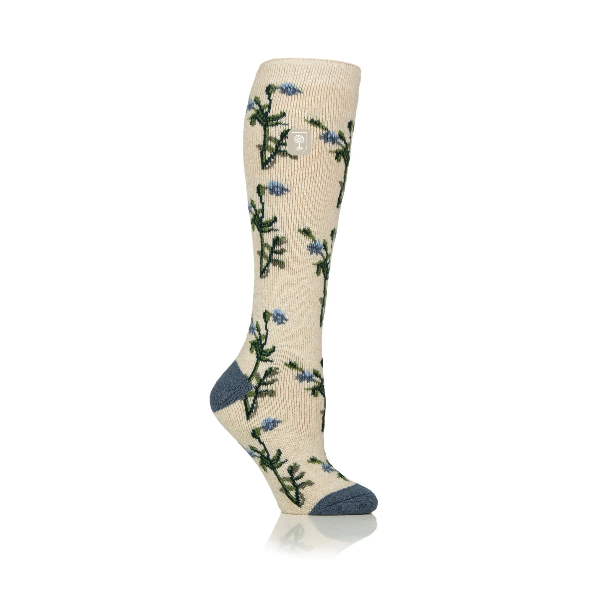 Ladies RHS Lite Wellington Boot Socks - Foliage Oat - Image 2