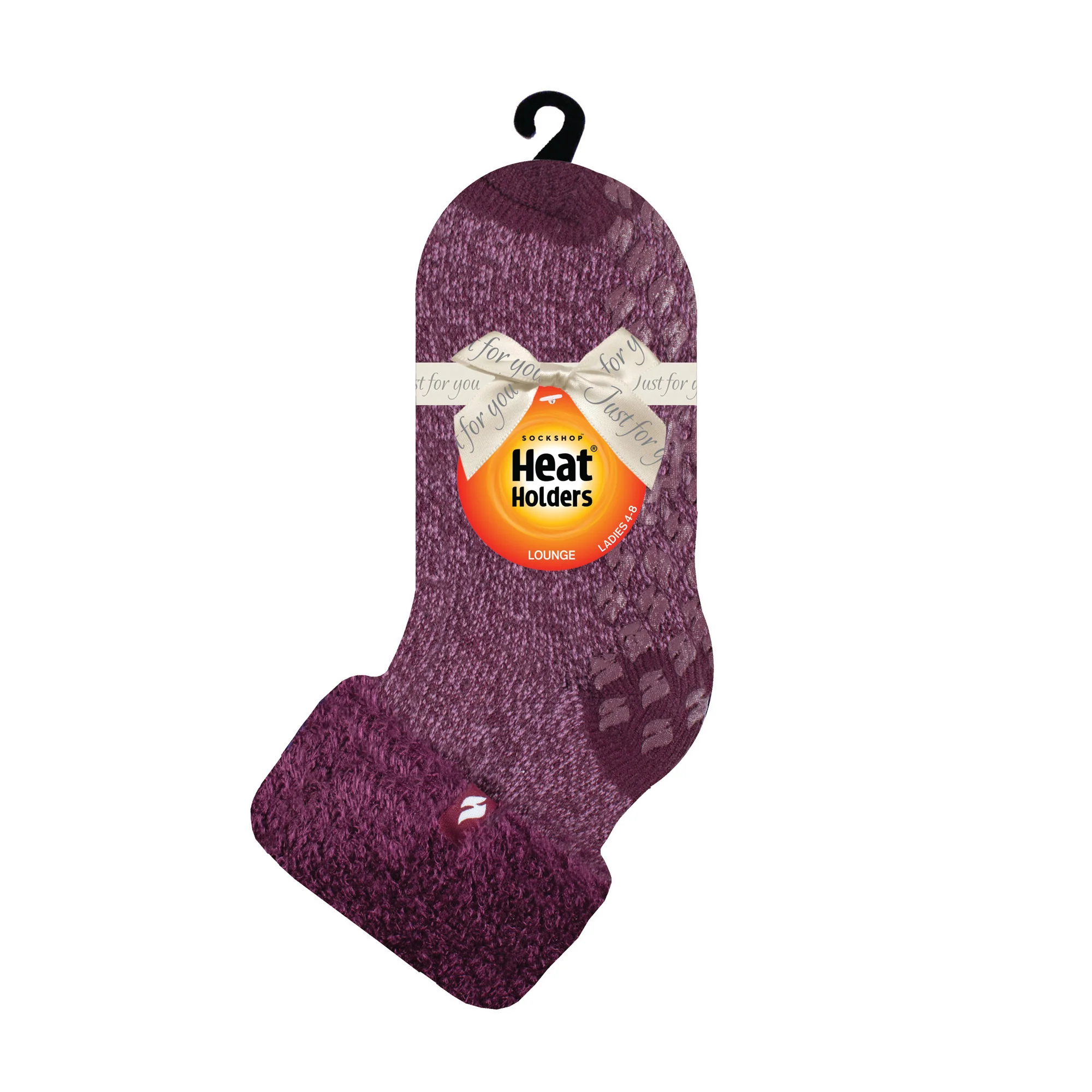 Ladies Original Queenstown Lounge Socks with Turnover Top - Rose - Image 3