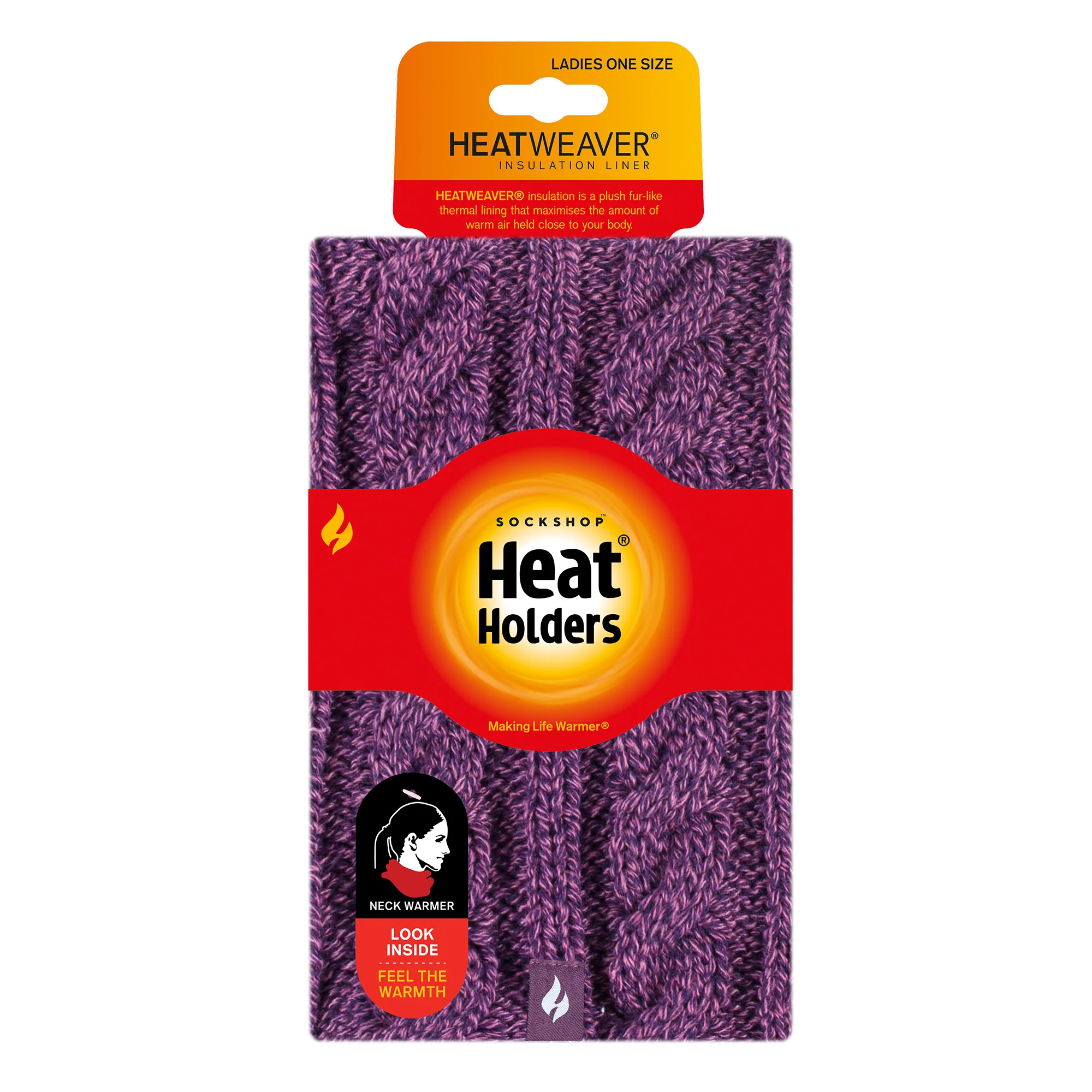 Ladies Marlow Neck Warmer - Purple Twist - Image 3