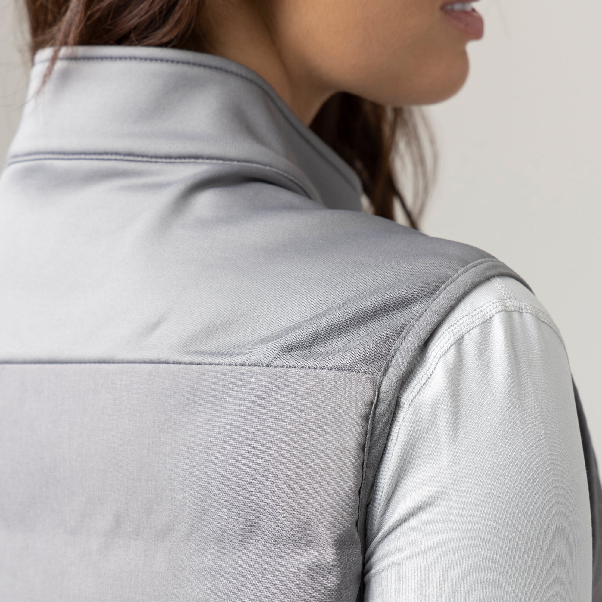 Ladies Mid-Weight and Water Resistant Hybrid Hailey Gilet - Grey - Image 6