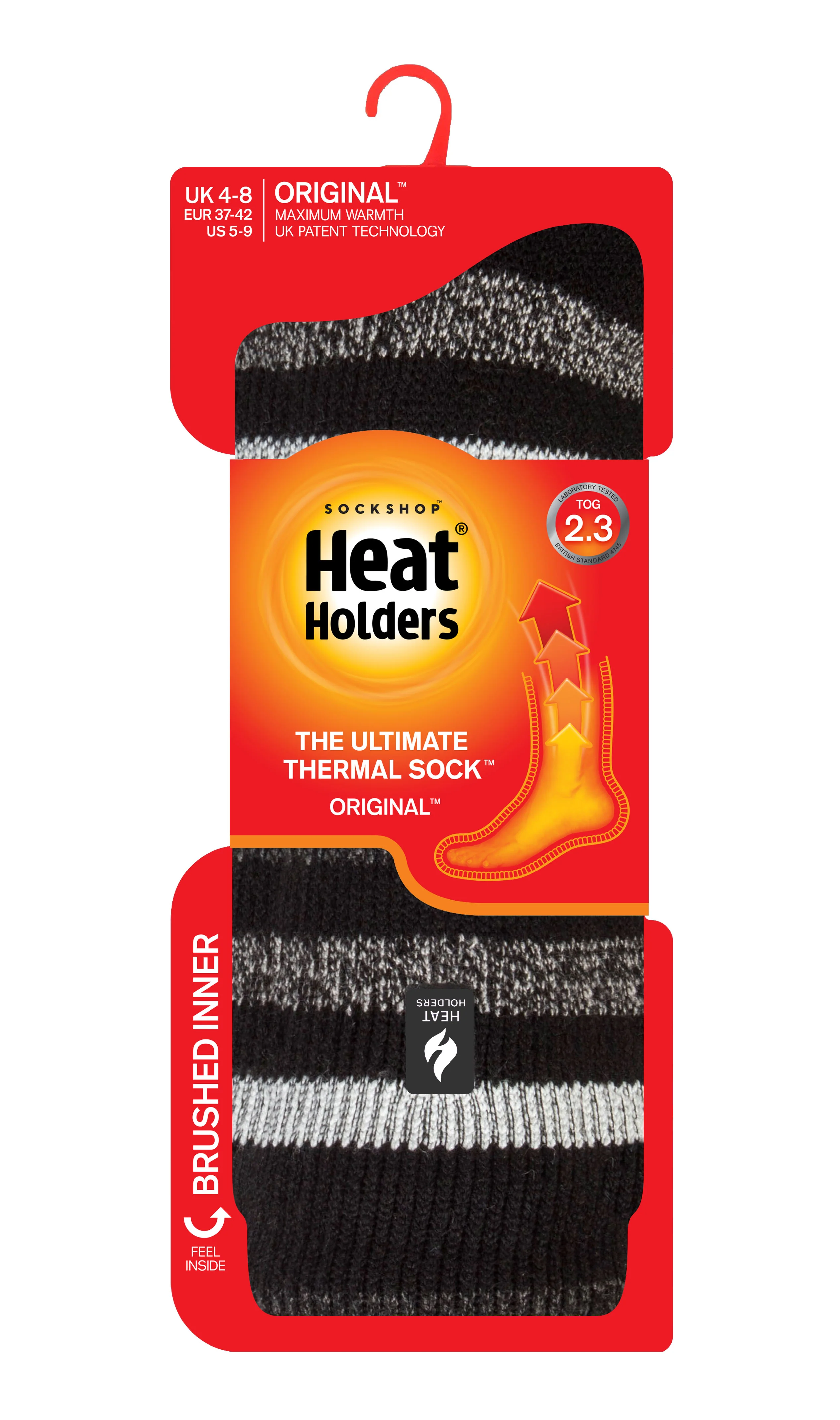 Ladies  Original Stripe Socks Delamere - Black - Image 3