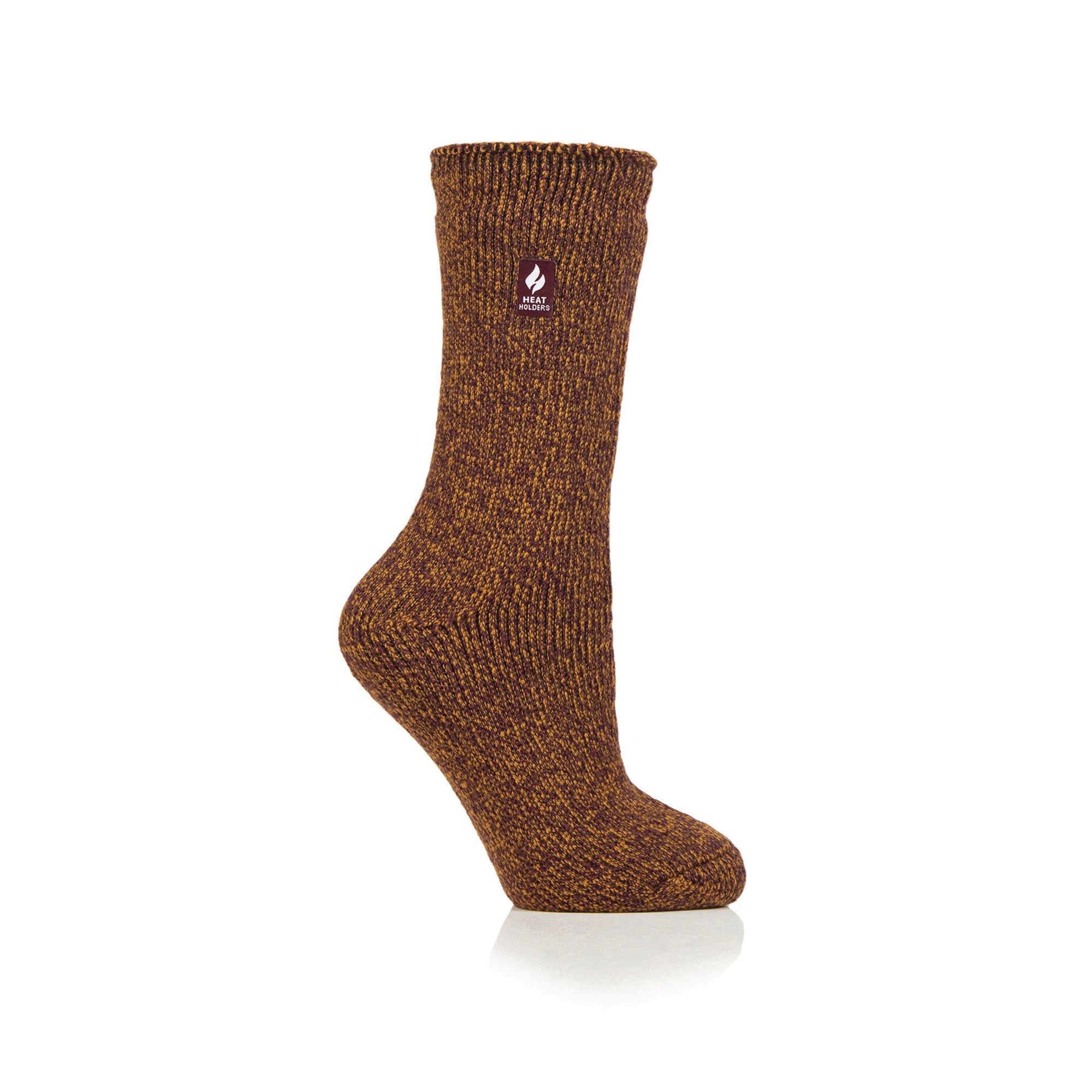 Ladies Original Corbett Twist Socks - Cabernet & Mustard - Image 2
