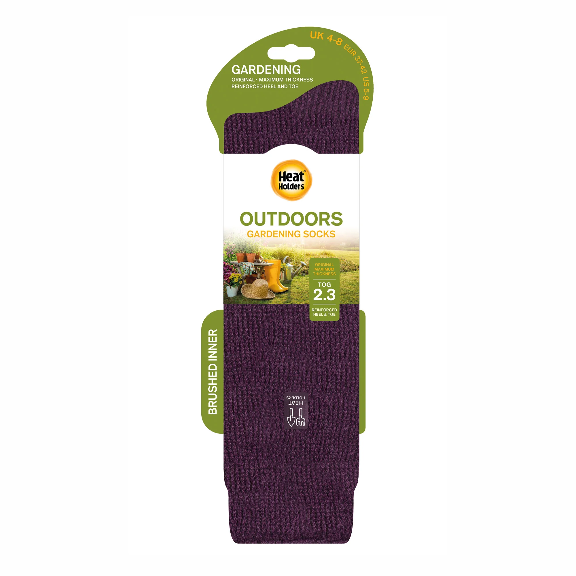 Ladies Original Outdoors Long Gardening Socks - Plum - Image 3