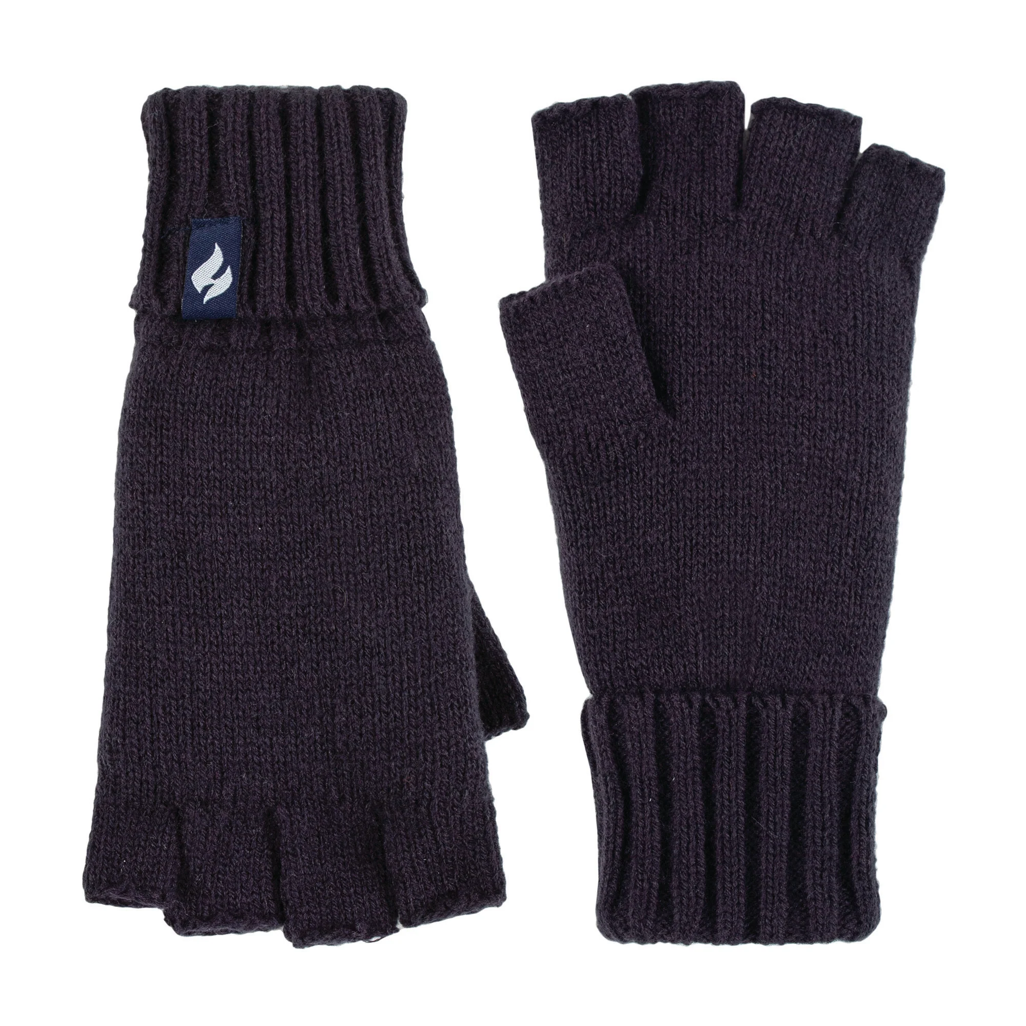 Ladies Carly Plain Fingerless Gloves - Navy - Image 3