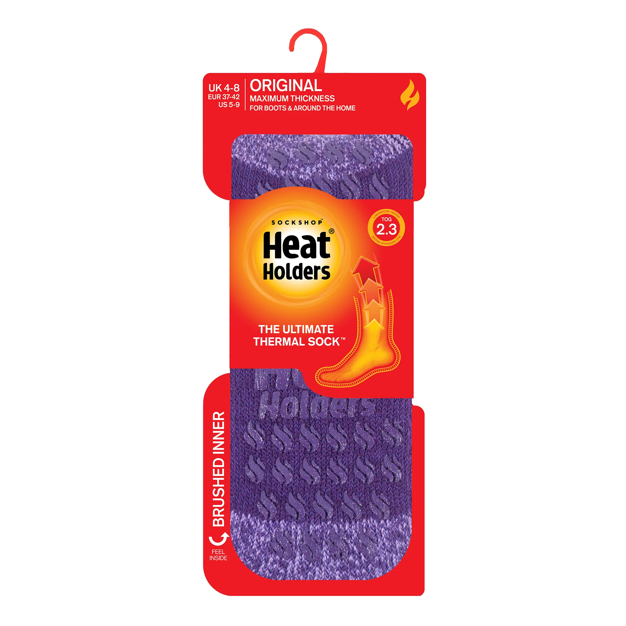 Ladies Original Juniper Slipper Socks - Purple - Image 3