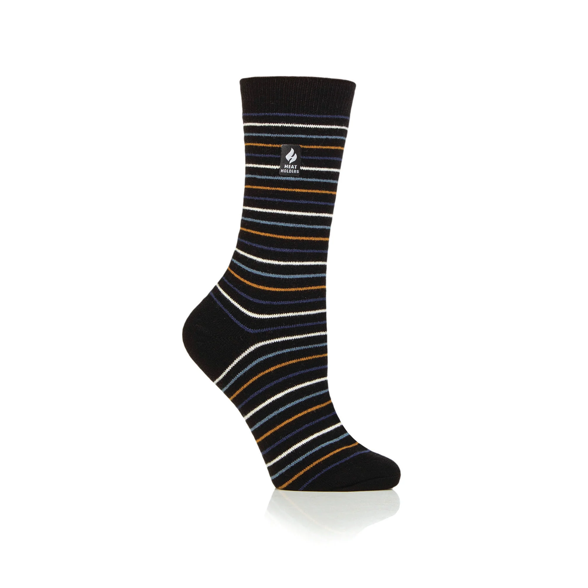 Ladies Ultra Lite Annapurna Stripe Socks - Navy - Image 2
