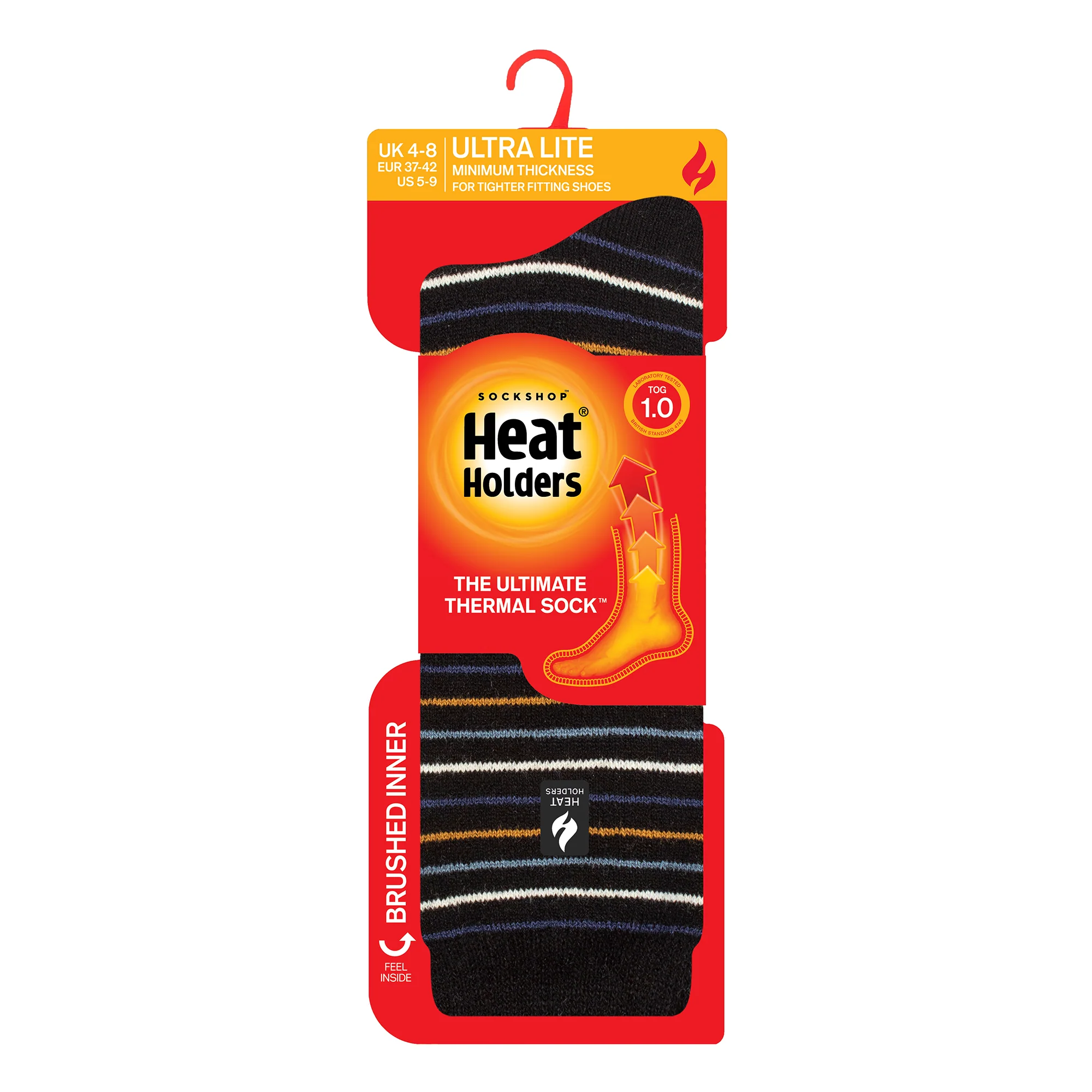 Ladies Ultra Lite Annapurna Stripe Socks - Navy - Image 3