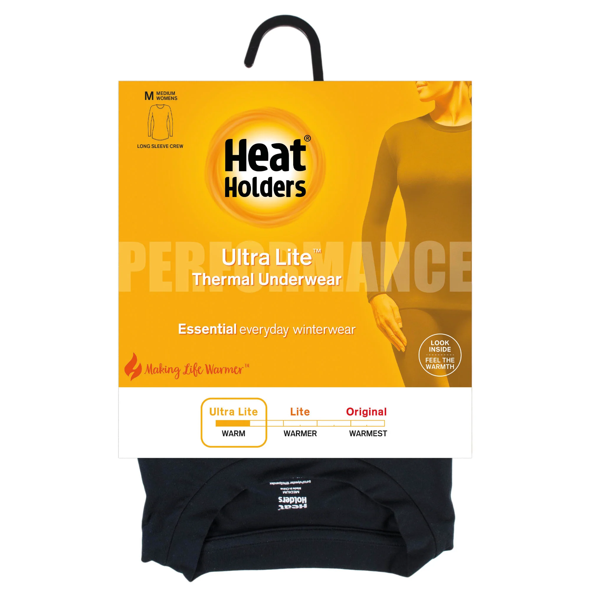 Ladies Ultra Lite Thermal Underwear Top - Black - Image 3