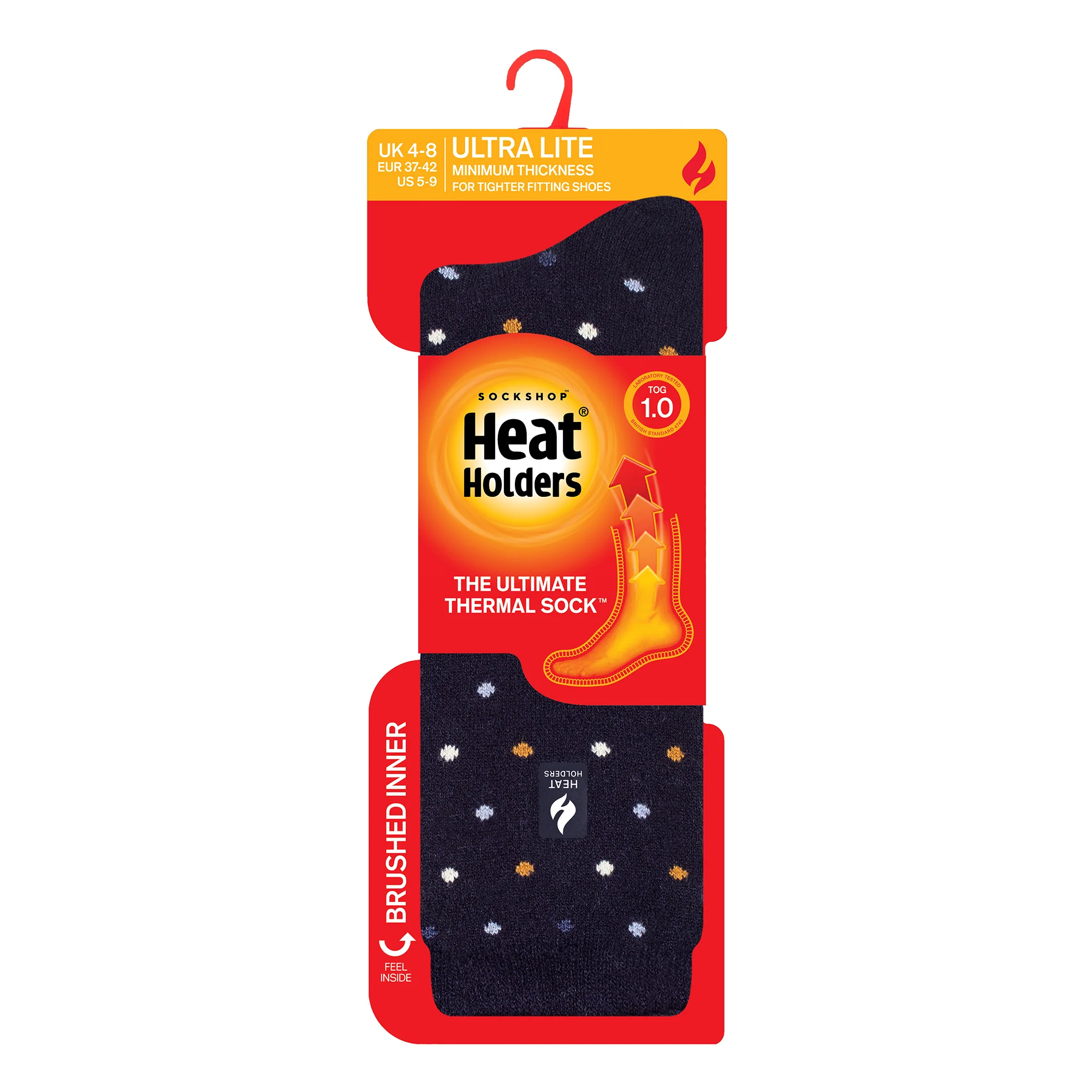 Ladies Ultra Lite Turlan Spots Socks - Navy & Twilight Blue - Image 3