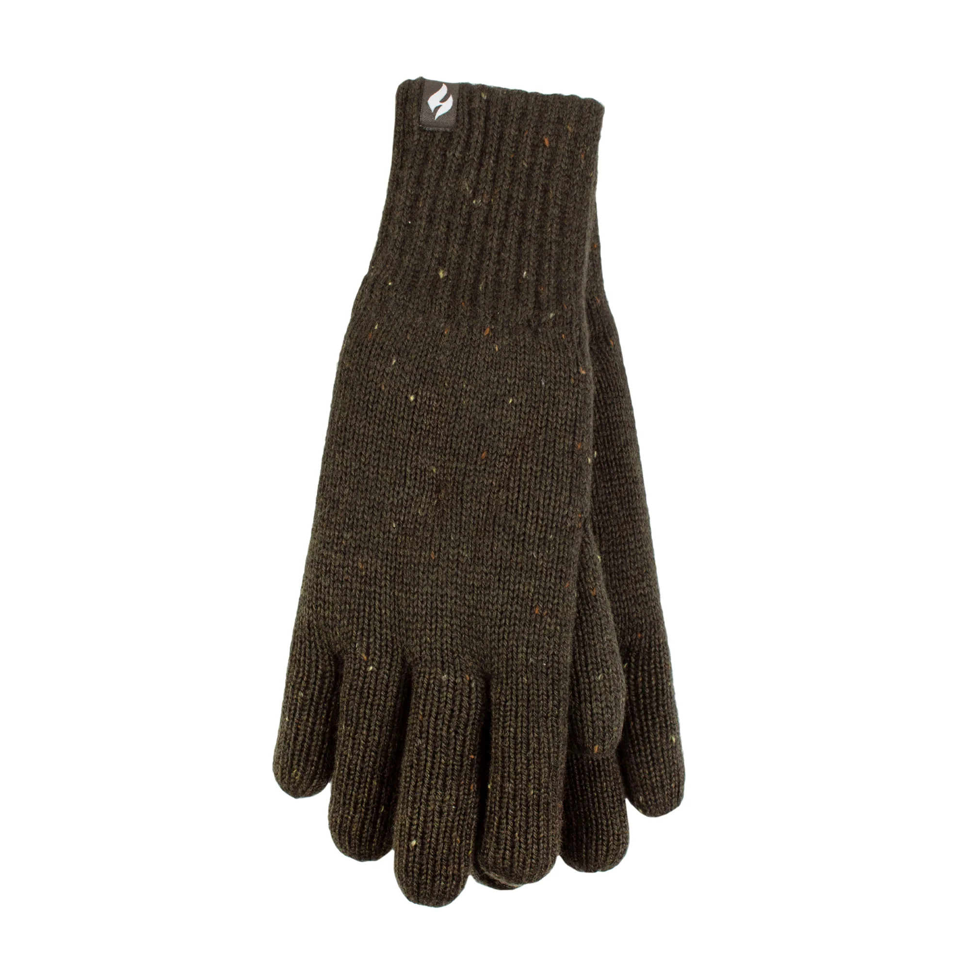 Mens Ashton Nepp Yarn Thermal Gloves - Khaki - Image 2