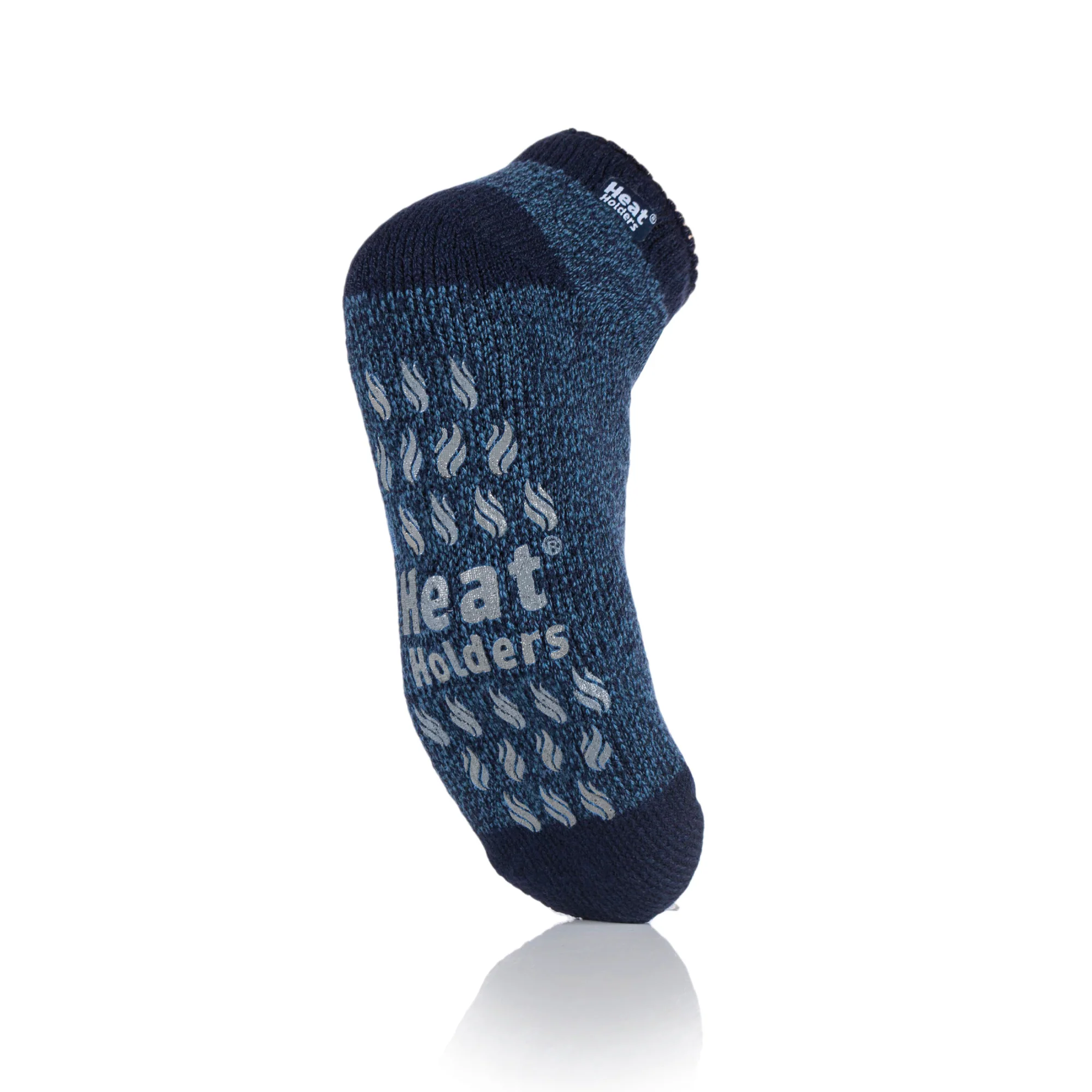 Mens Original Kolax Ankle Slipper Socks - Navy & Denim - Image 2
