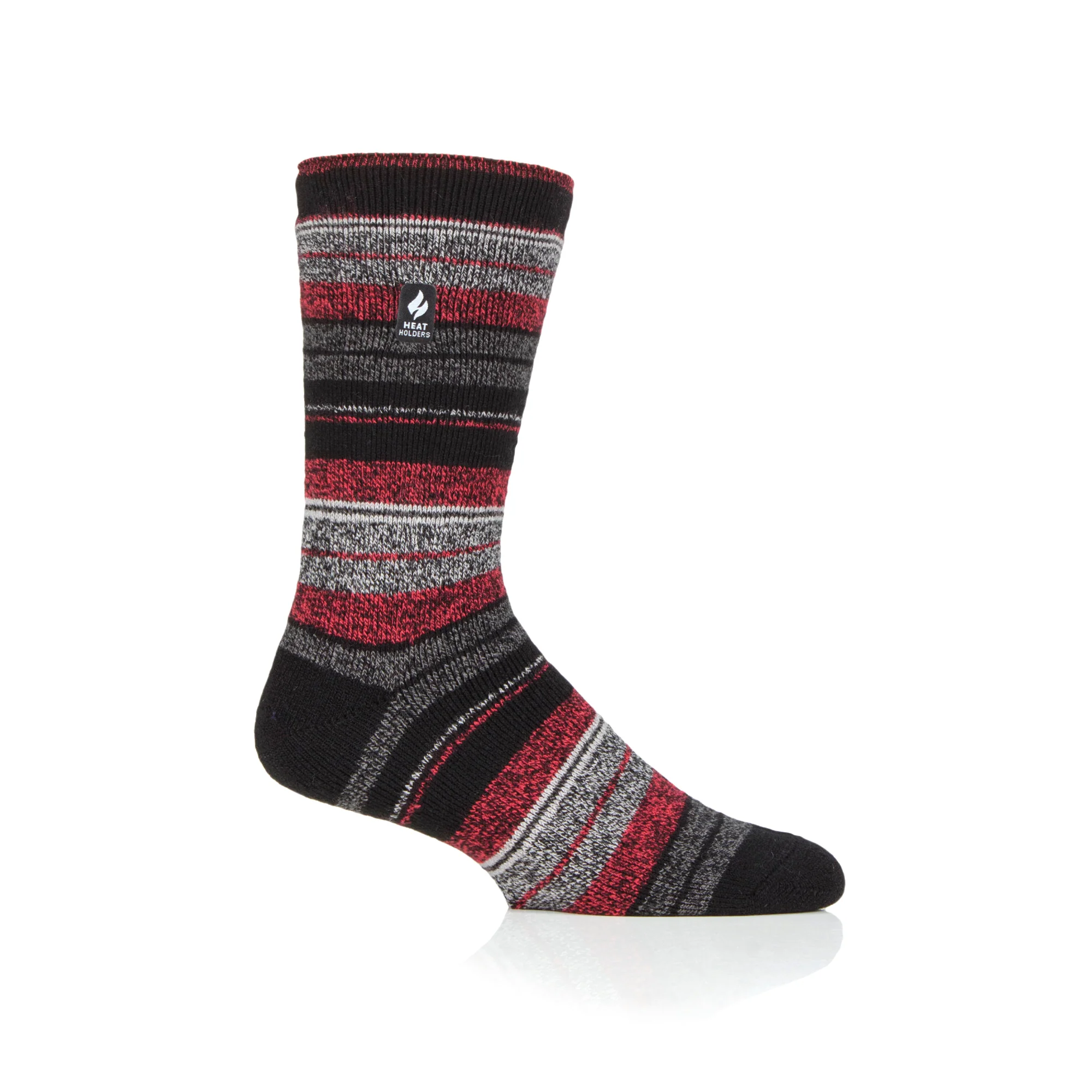 Mens Lite Krakow Multi Stripe Socks - Black - Image 2