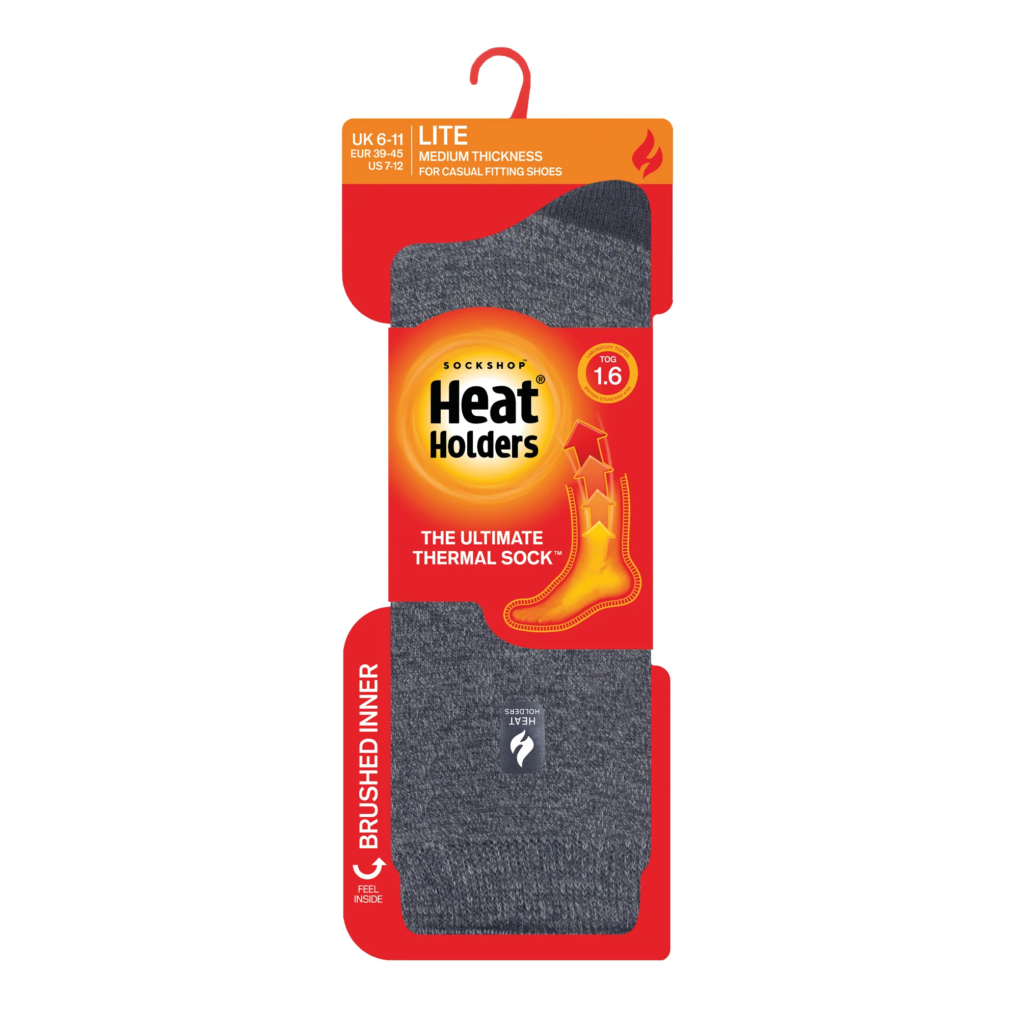 Mens Lite Fieldfare Twist Socks - Charcoal - Image 3