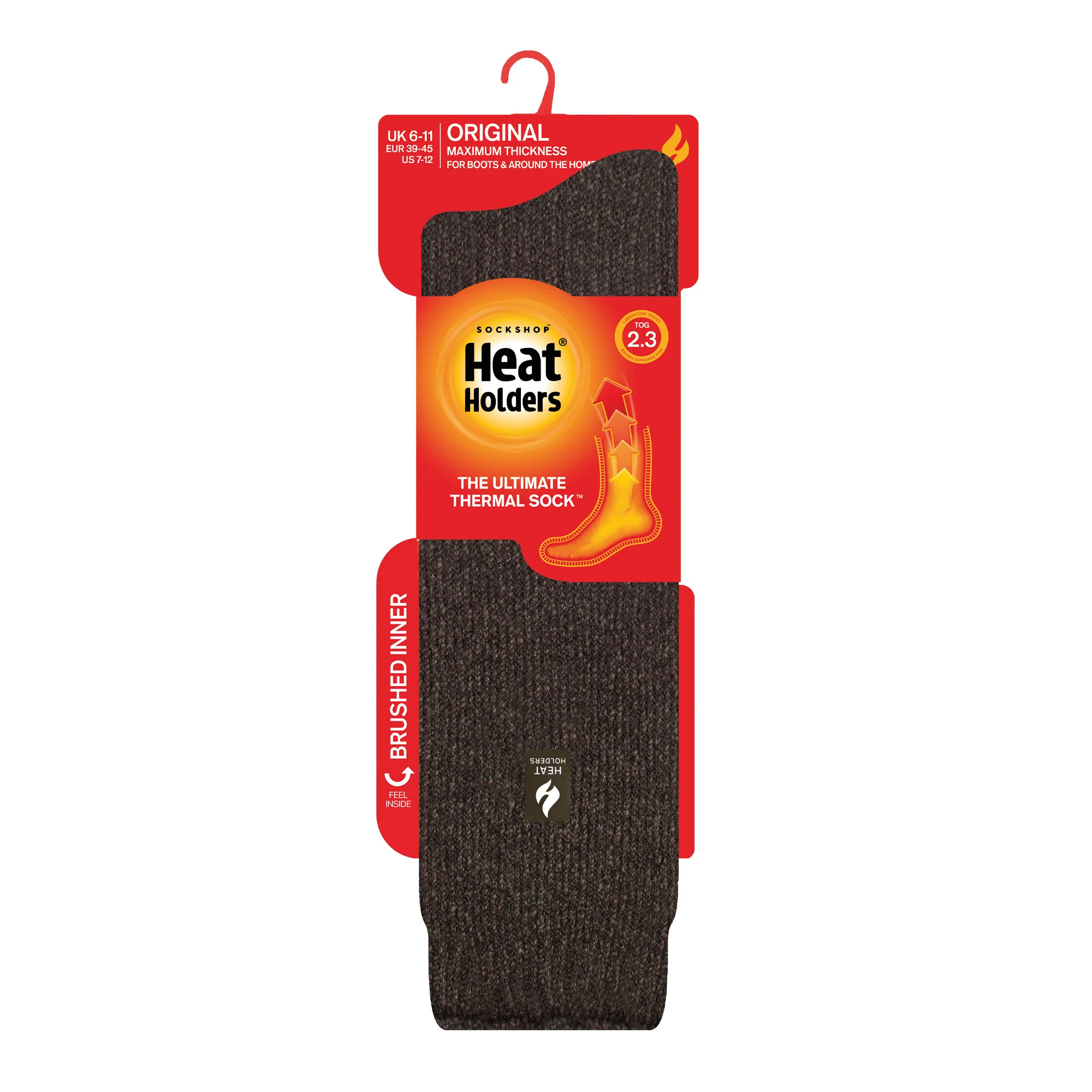 Mens Original Long Leg Socks - Earth Brown - Image 3