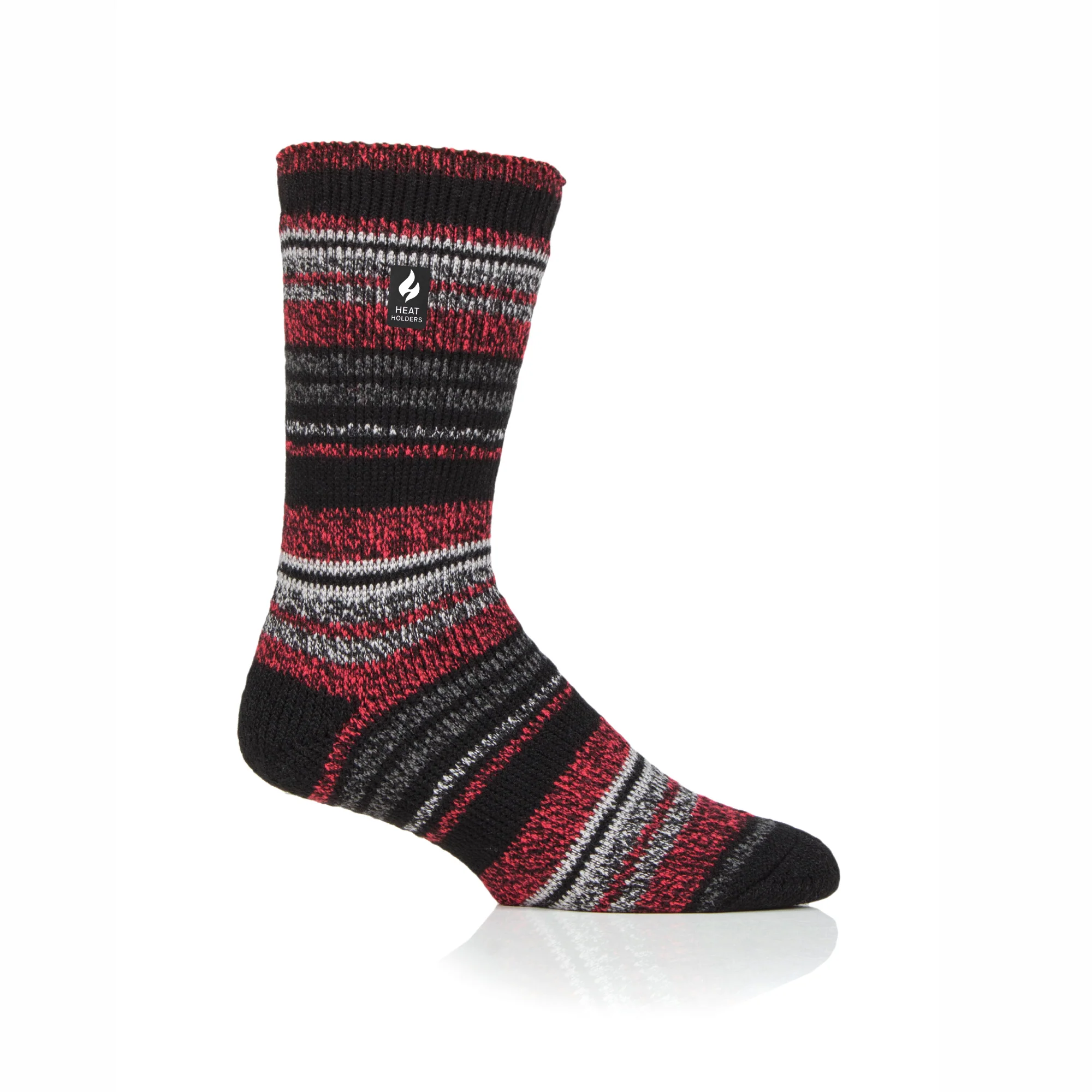 Mens Original Bari Multi Stripe Socks - Black - Image 2