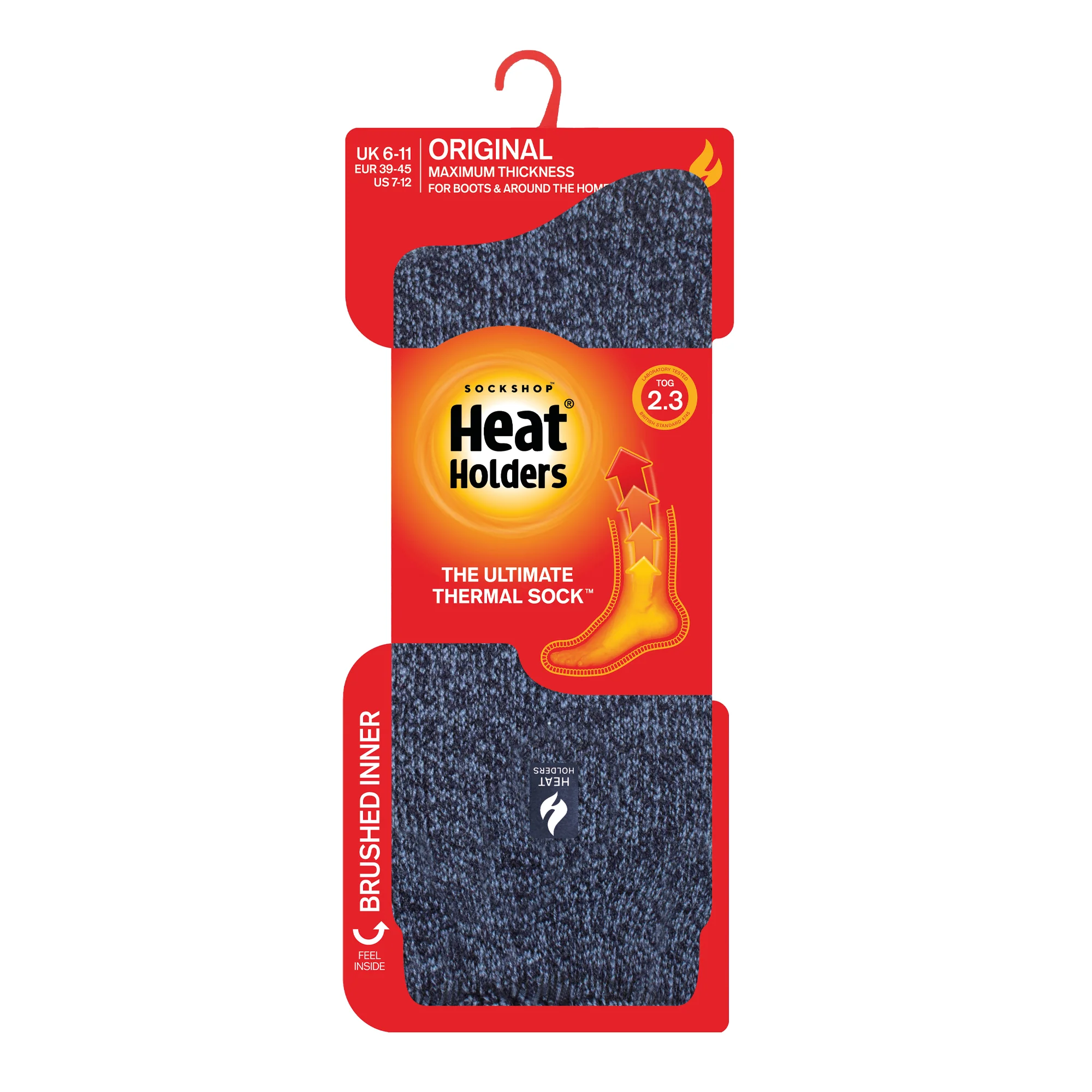 Mens Original Finch Thermal Socks - Denim Twist - Image 2