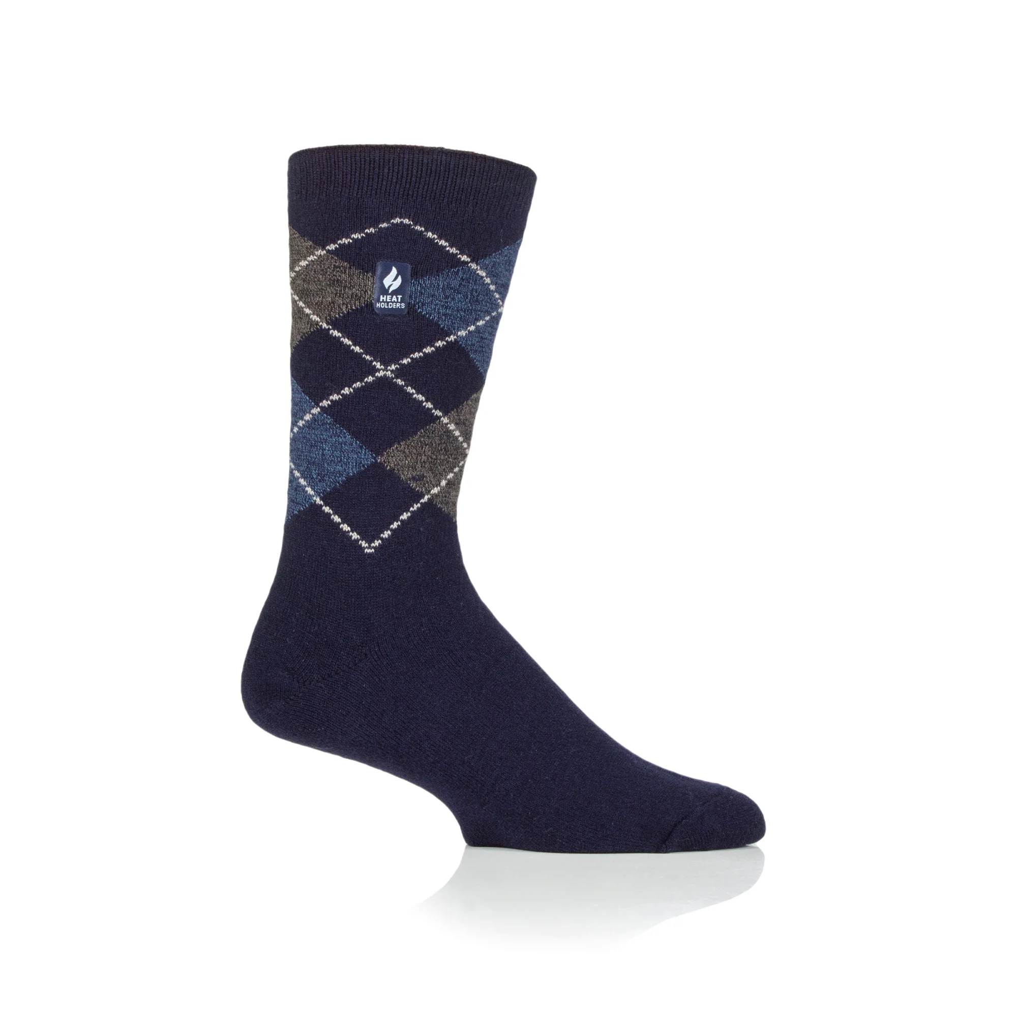 Mens Ultra Lite Caracas Argyle Socks - Navy - Image 2