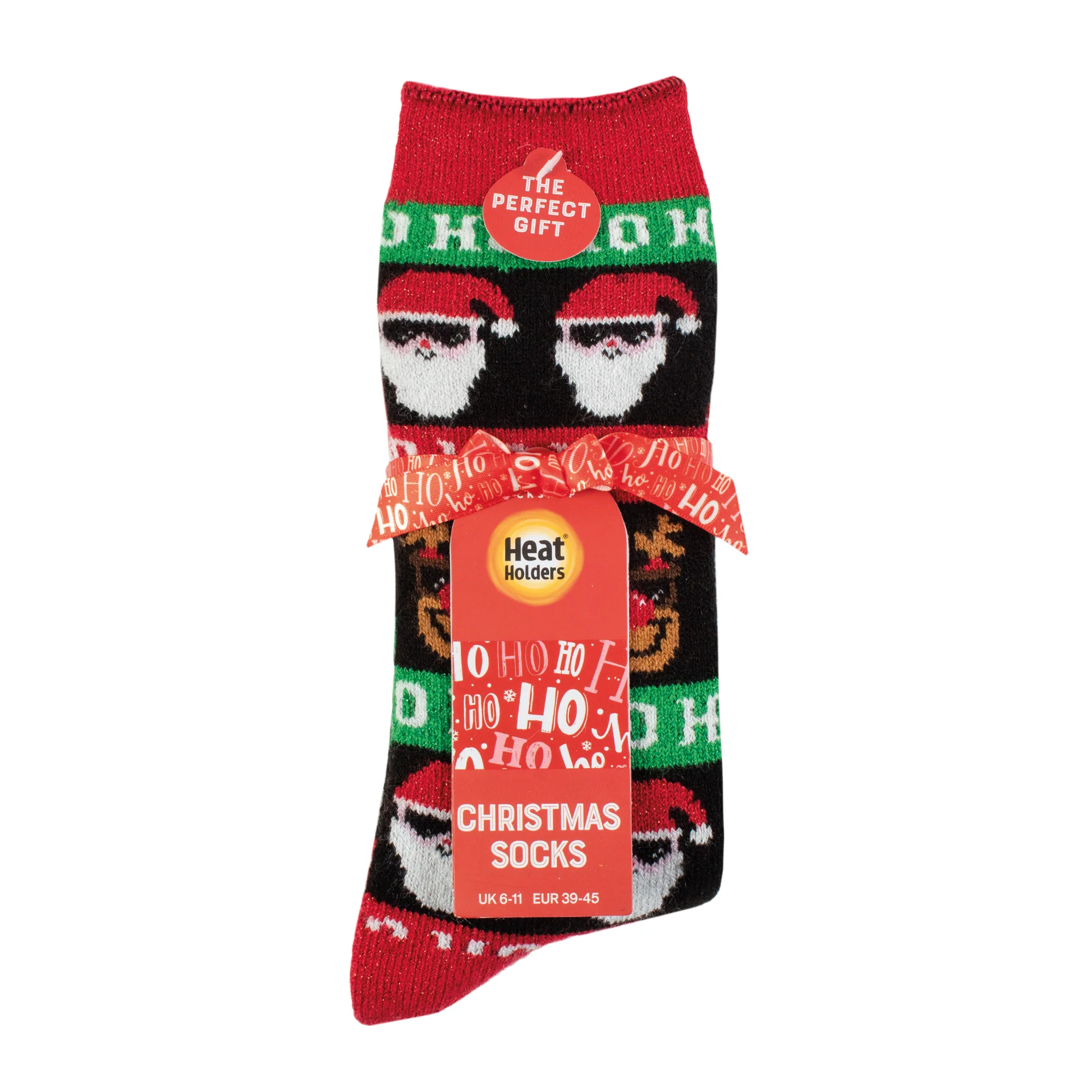 Mens Lite Christmas Socks - Ho Ho Ho - Image 4