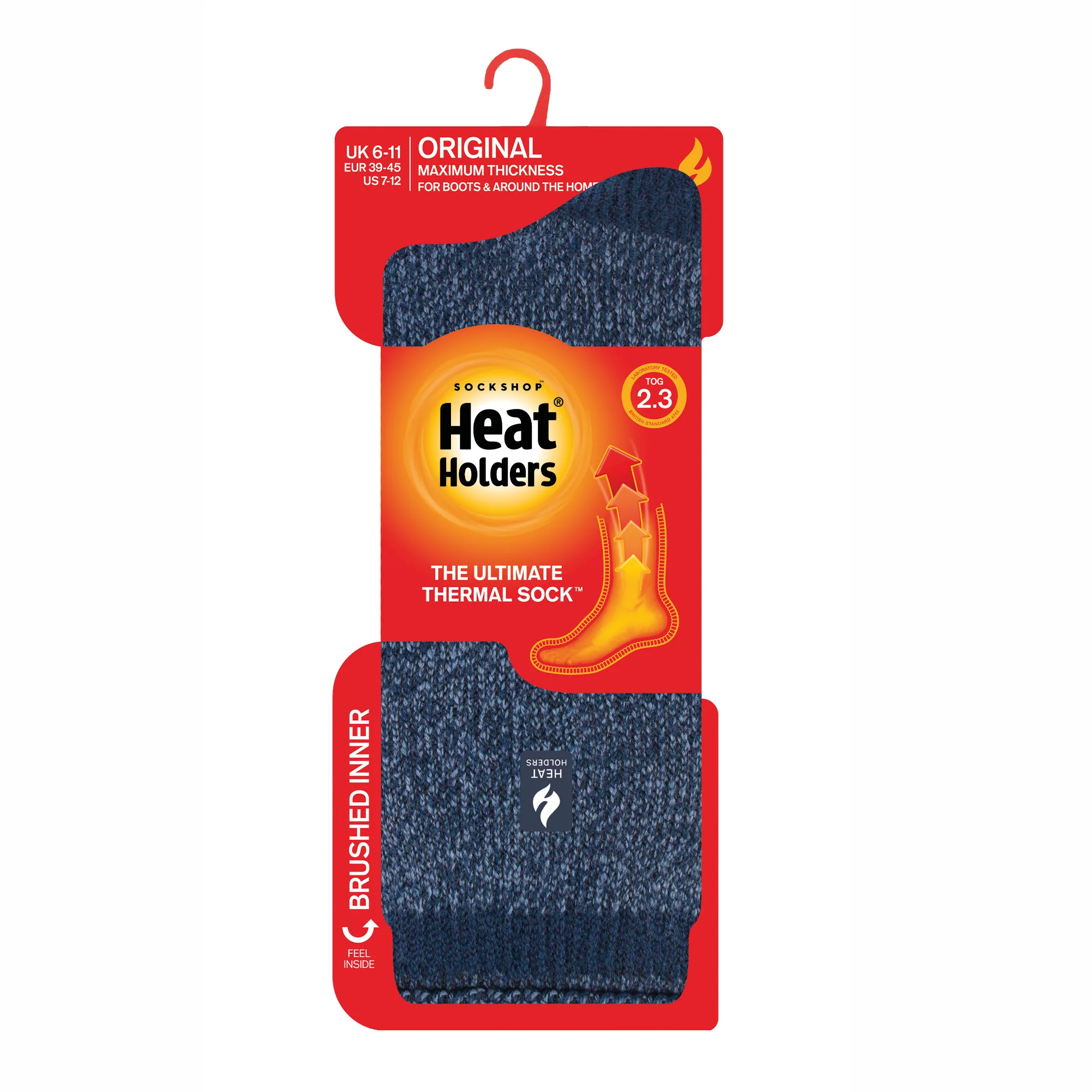 Mens Original Heel & Toe Socks - Indigo & Denim - Image 3
