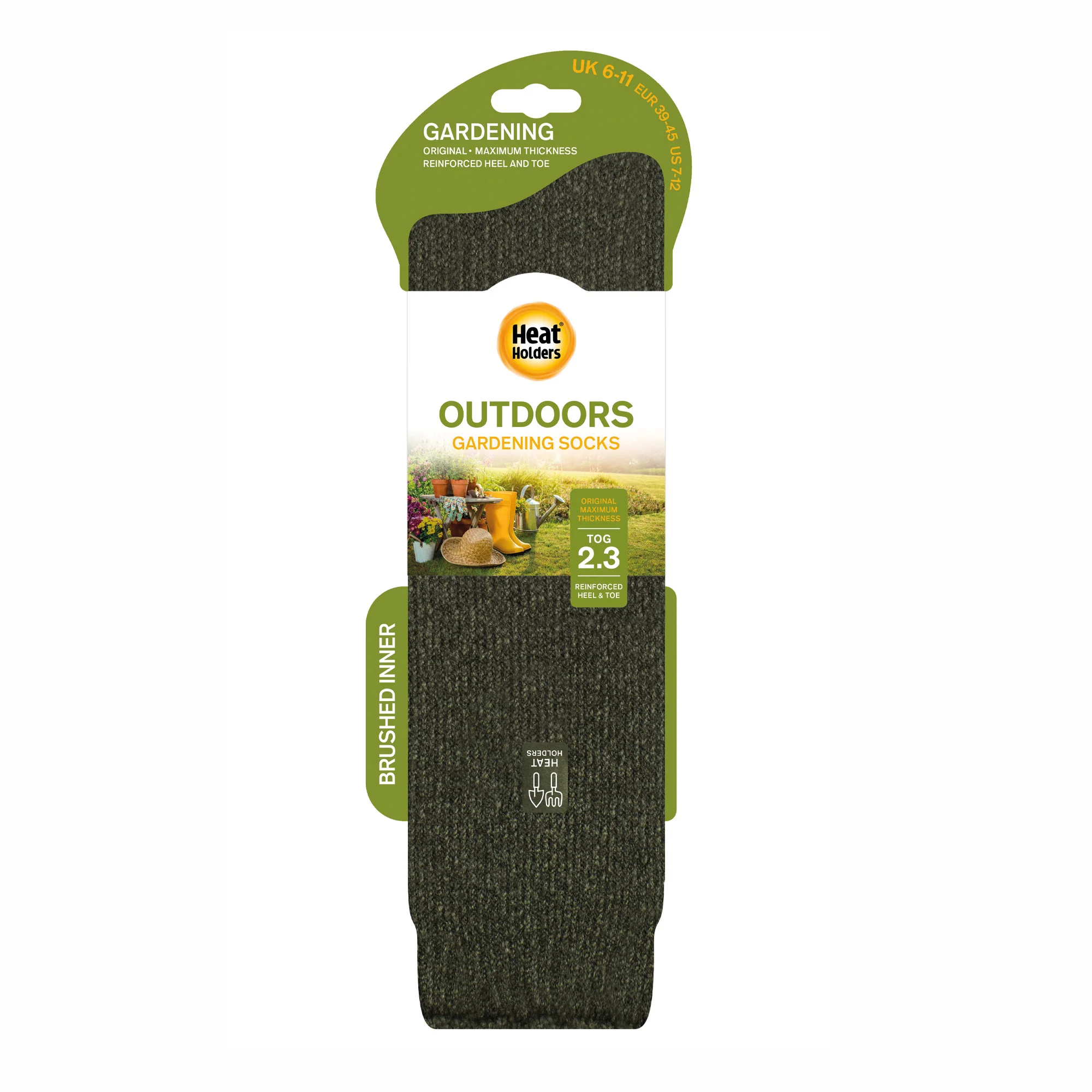 Mens Original Outdoors Long Leg Gardening Socks - Forest Green - Image 3