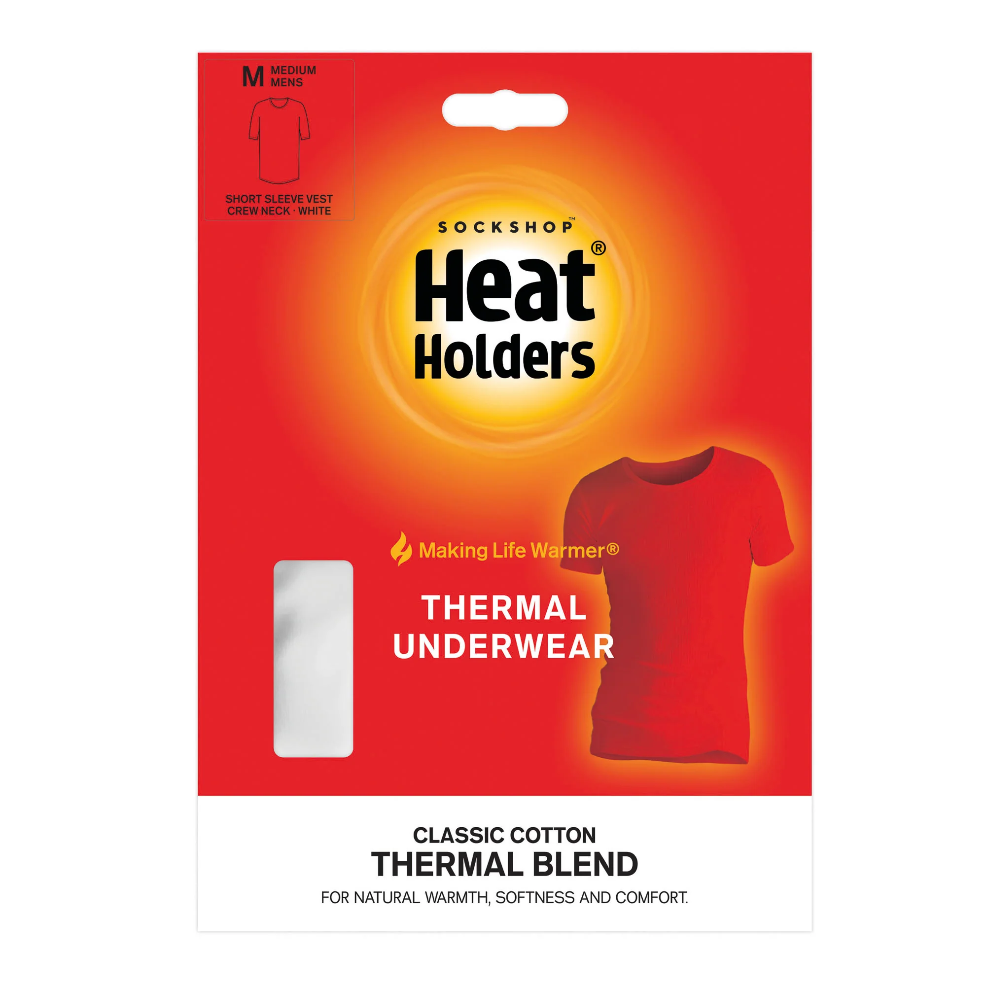 Mens Thermal Short Sleeve Vest - White - Image 4
