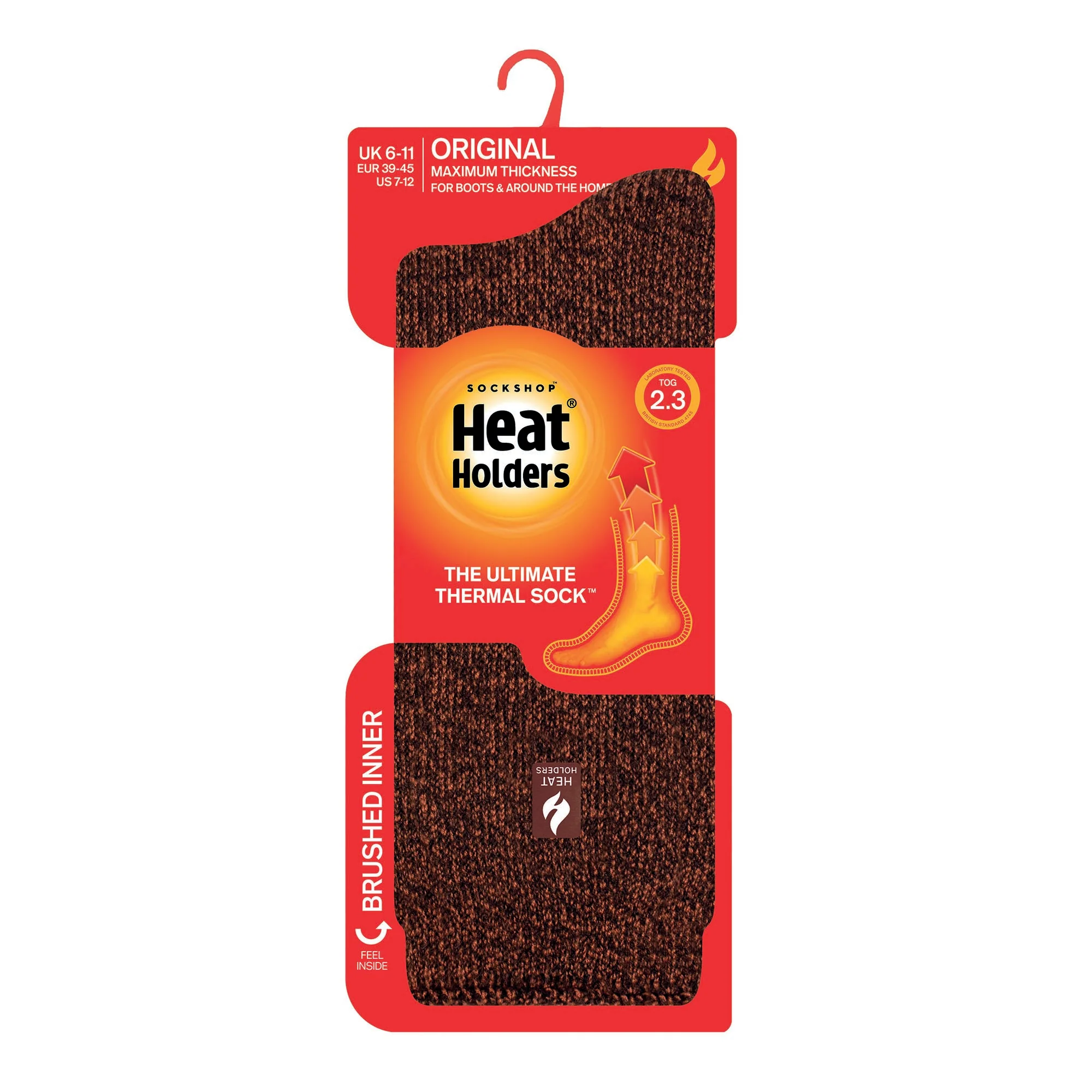 Mens Original Nevis Twist Socks - Chestnut & Auburn - Image 3