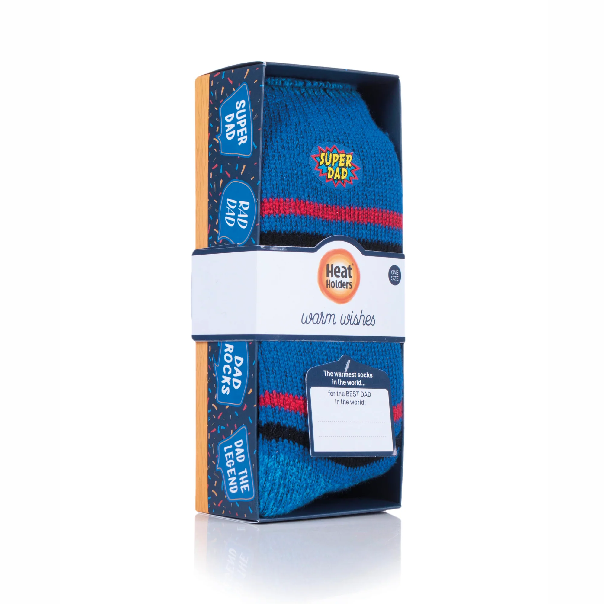 Mens Original Warm Wishes Gift Boxed Socks - "Super Dad" - Image 2